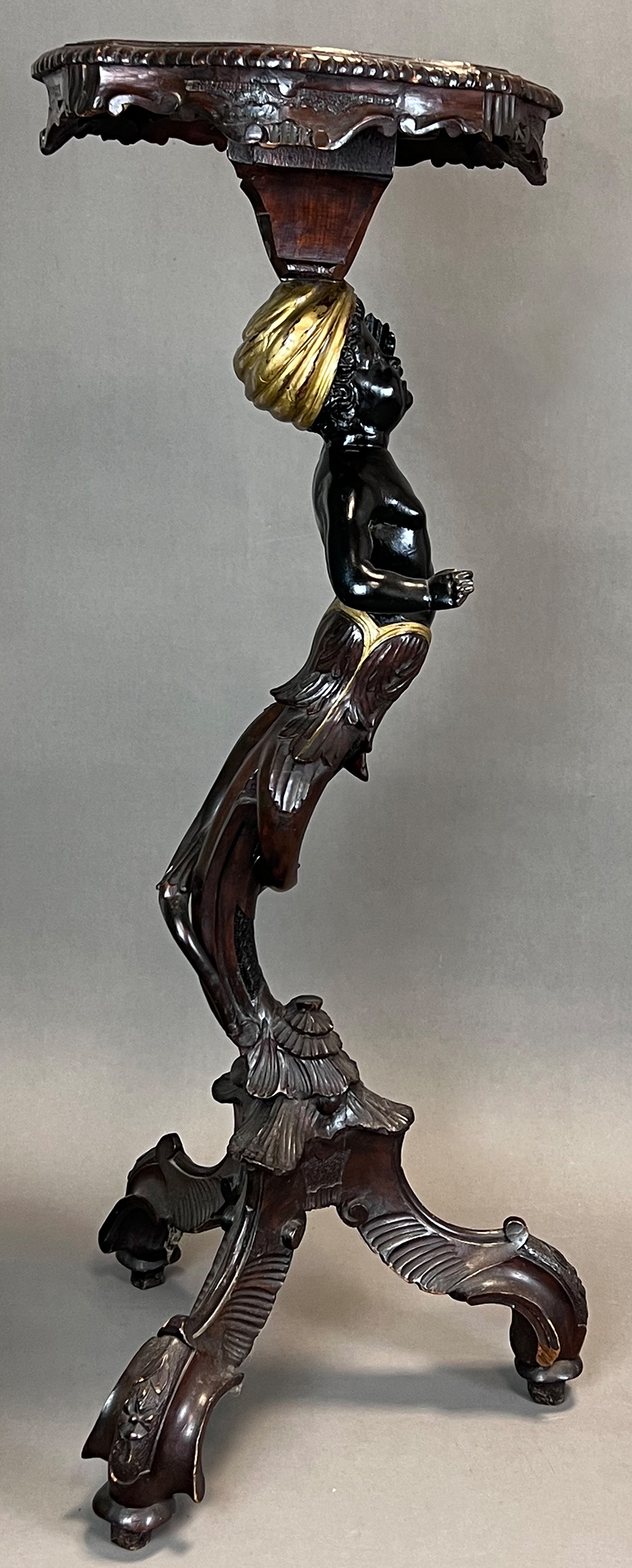 Blackamoor torch stand. Wood. Late 19th century. - Image 2 of 13