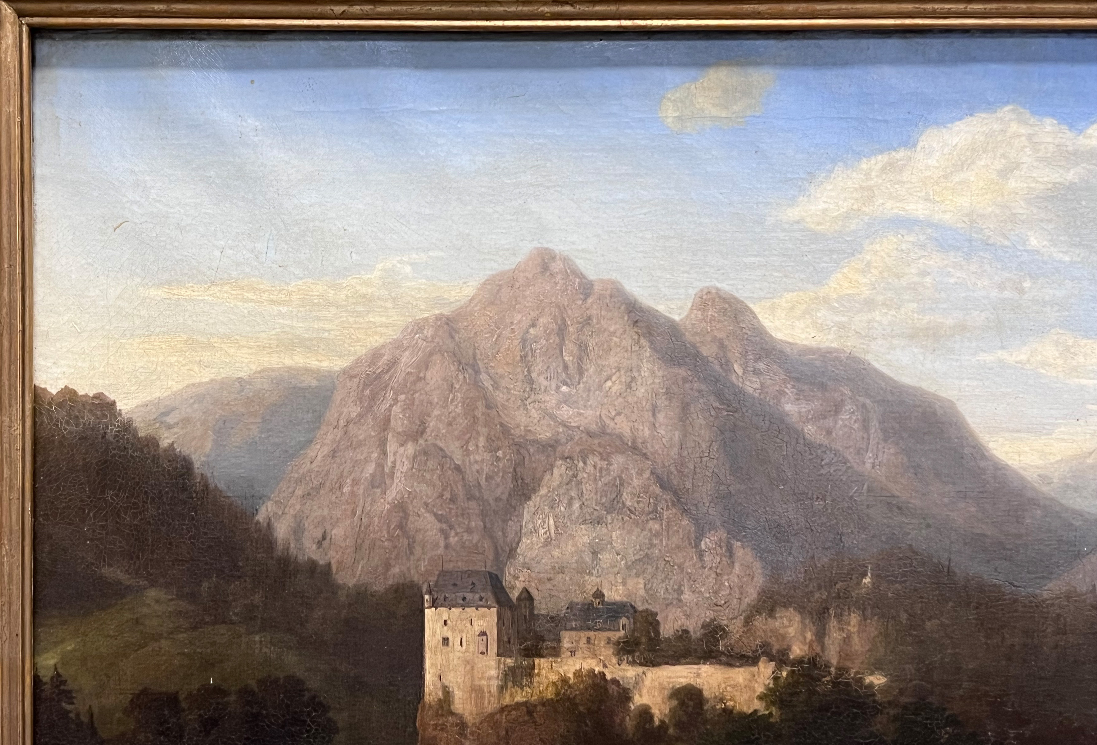 Hugo Eduard VOLCKERT (act.c.1860 - c.1870). View of Rhäzüns Castle near Chur. Dated 1866. - Image 3 of 30