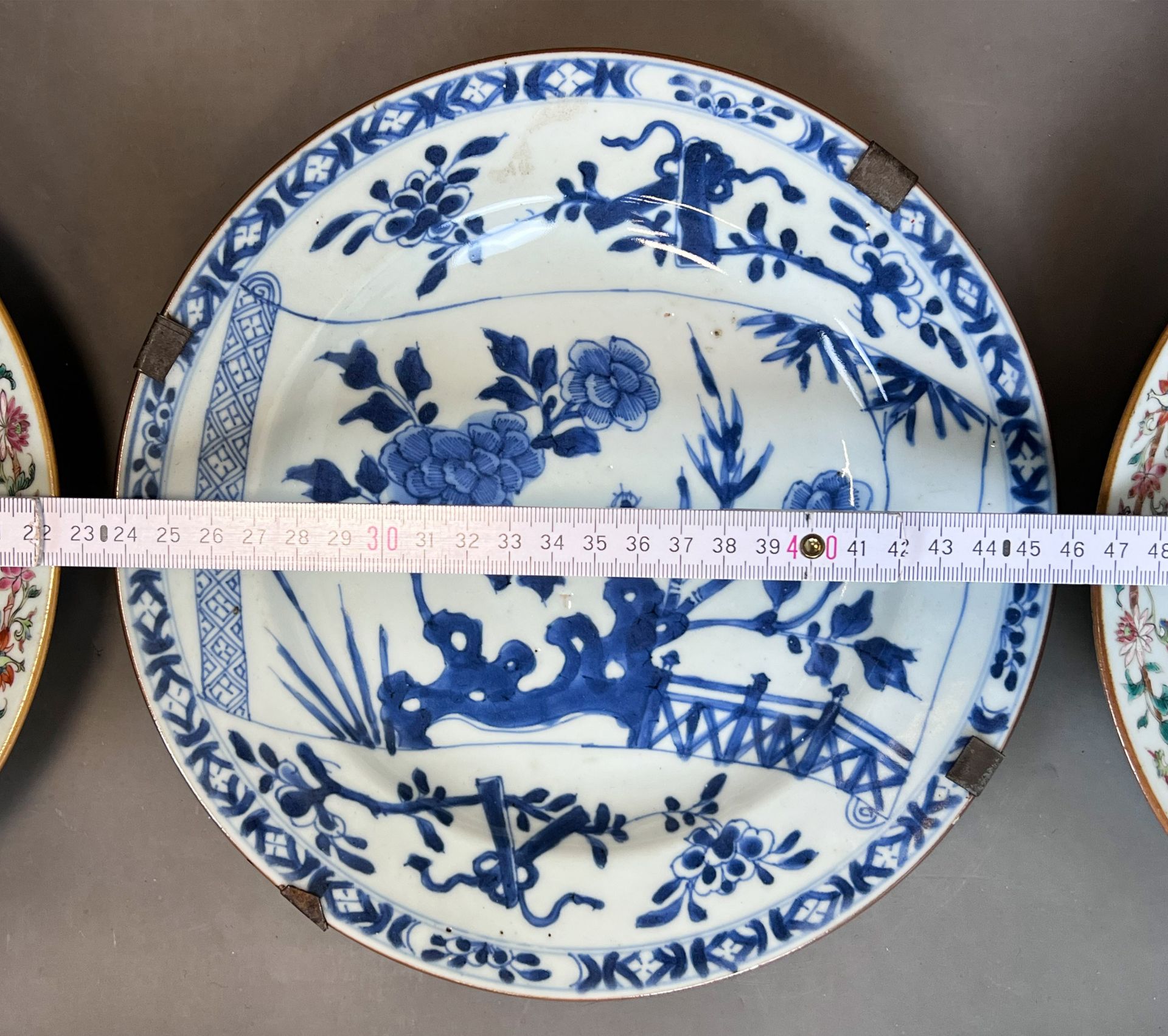 Three plates. China. Famille rose. 19th century. - Image 16 of 17