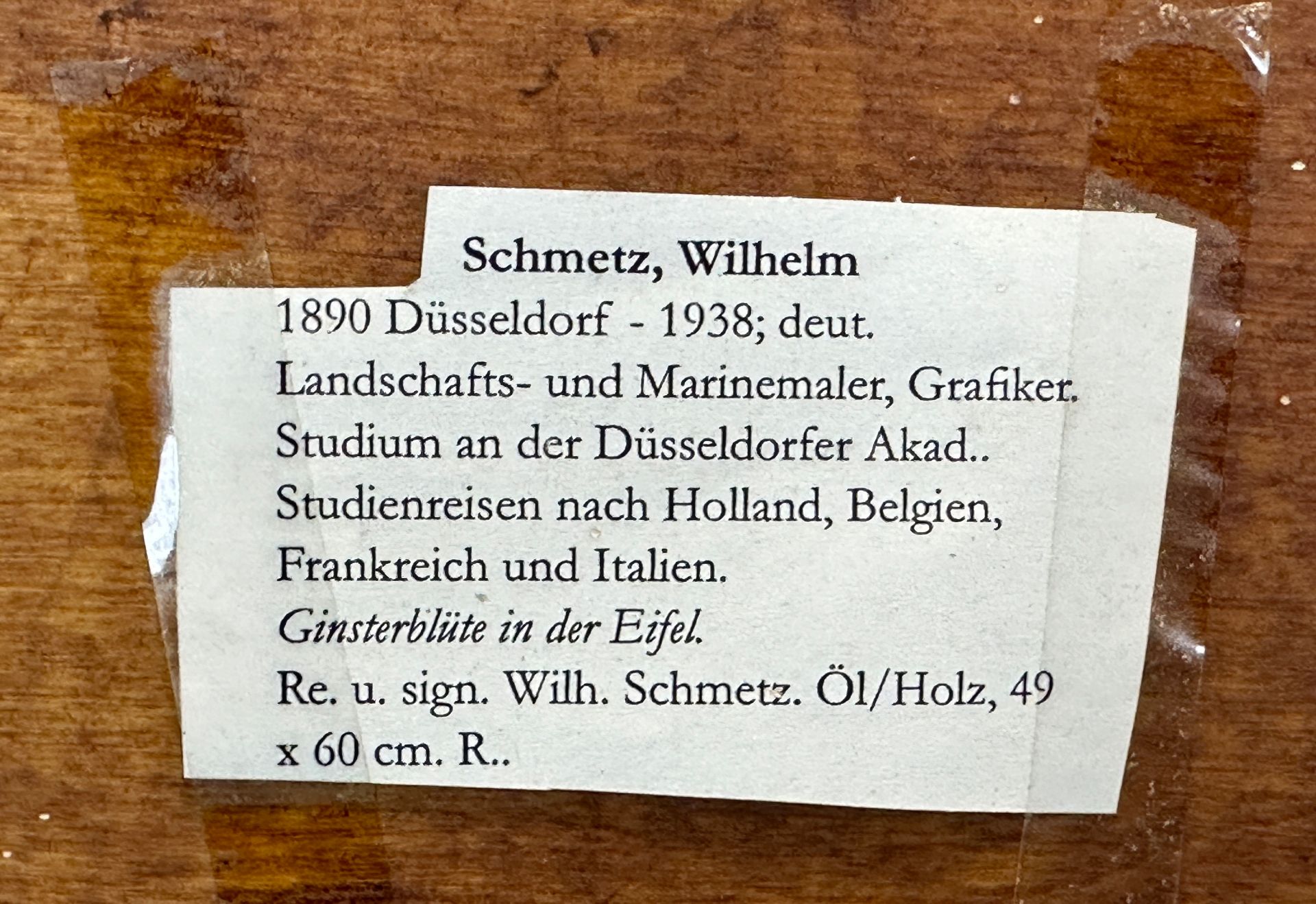 Wilhelm SCHMETZ (1890 - 1938). ''Ginsterblüte in der Eifel''. - Bild 13 aus 13