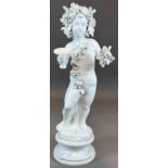 Large figure of Bacchus. Probably Capodimonte. 20th century.