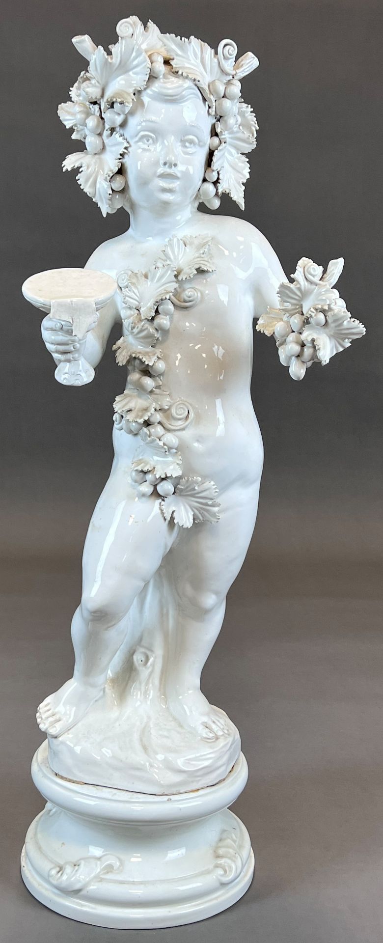 Large figure of Bacchus. Probably Capodimonte. 20th century.