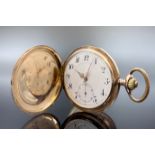 Herrentaschenuhr. 585 Gelbgold. Schweiz.