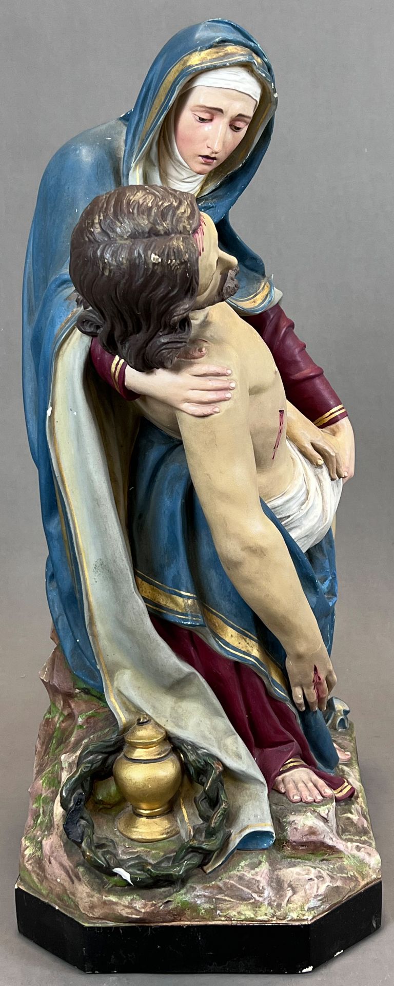 Figure of a saint. Pietà. Nazarene. 1908. Italy. - Image 2 of 13