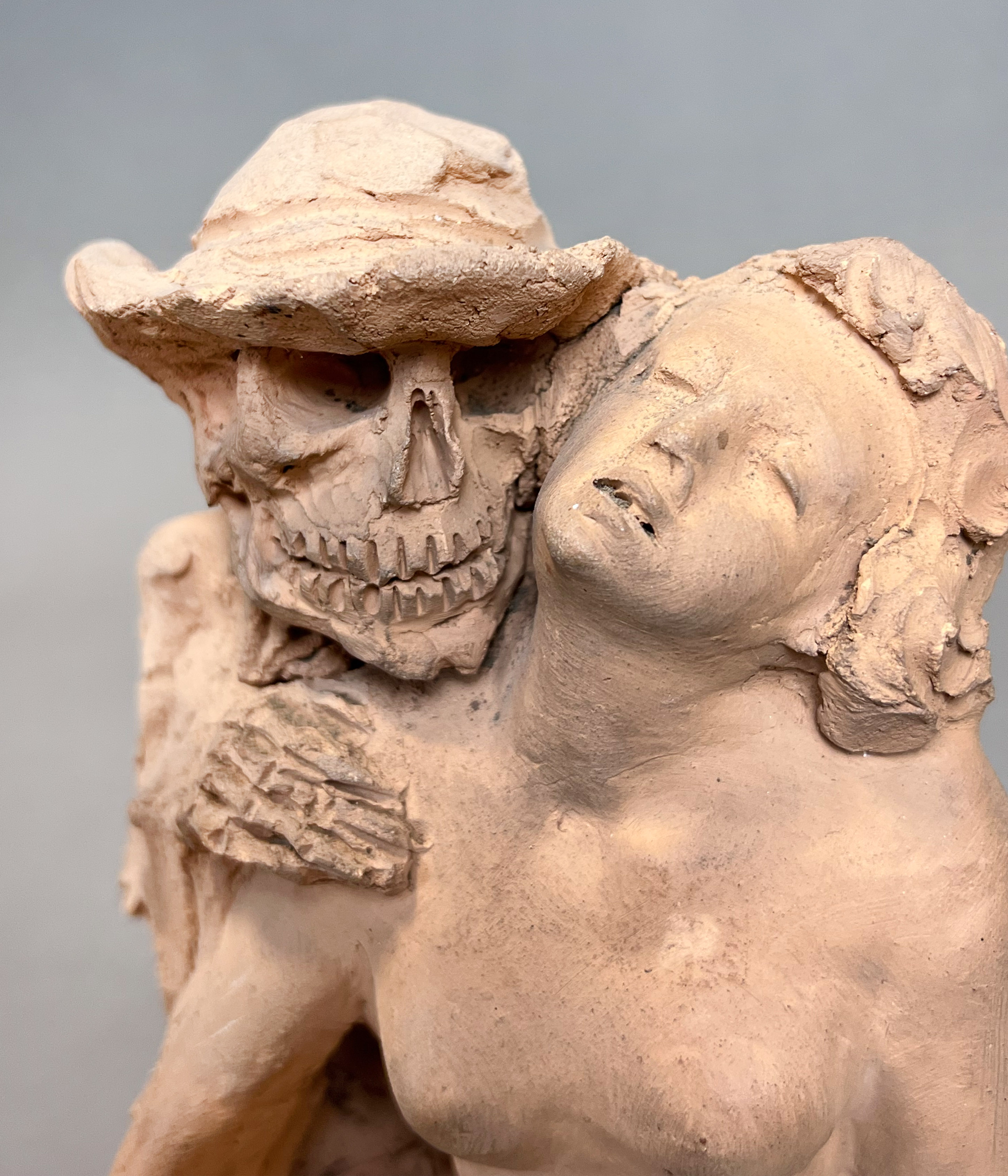 Bernhard SPITZMÜLLER (1892 - 1961). Terracotta figures. "Death and the girl". - Image 6 of 9