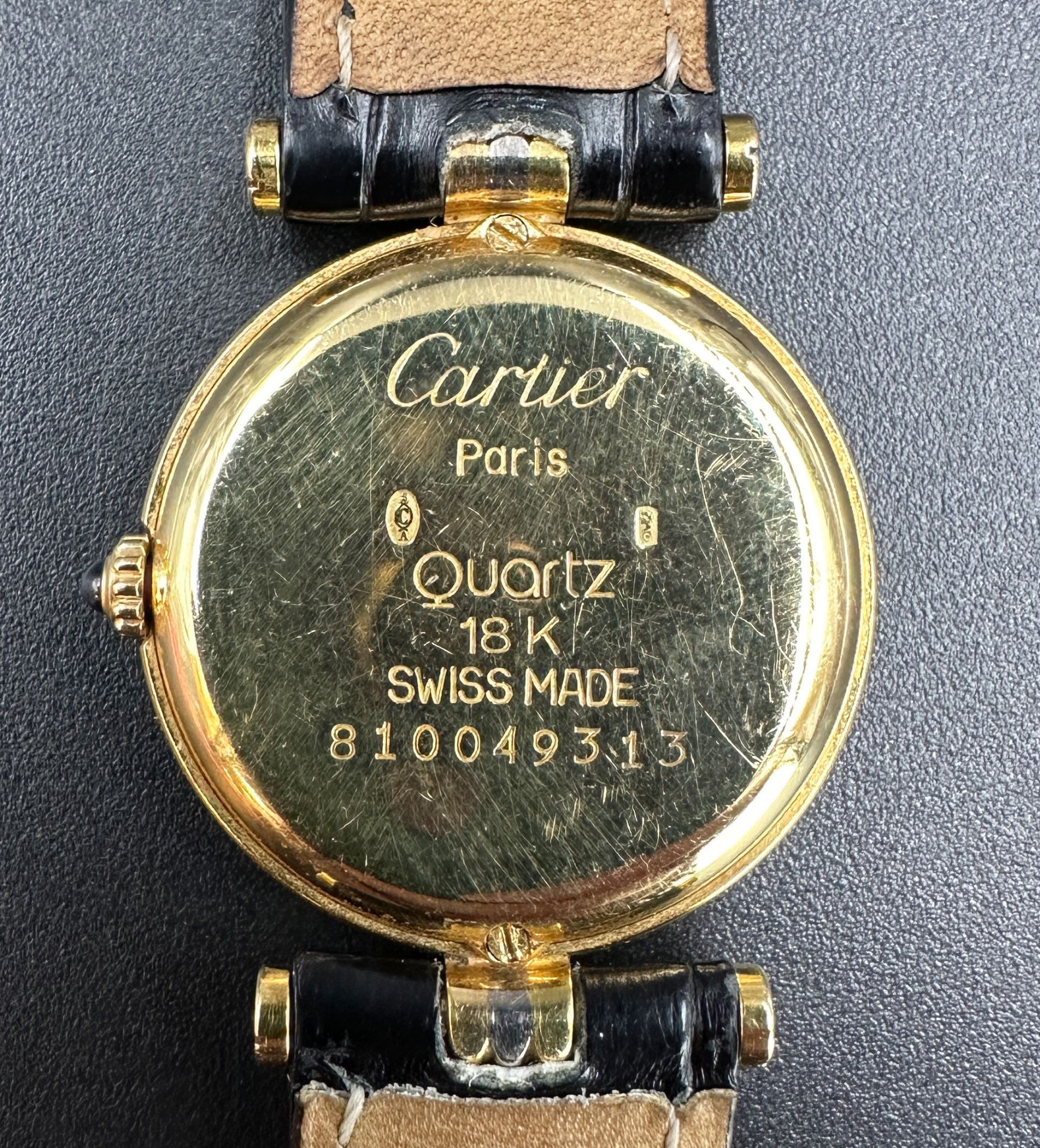 CARTIER Vendome Trintity. Damenarmbanduhr. 750 Gelbgold. Quarz. Paris. - Bild 6 aus 9