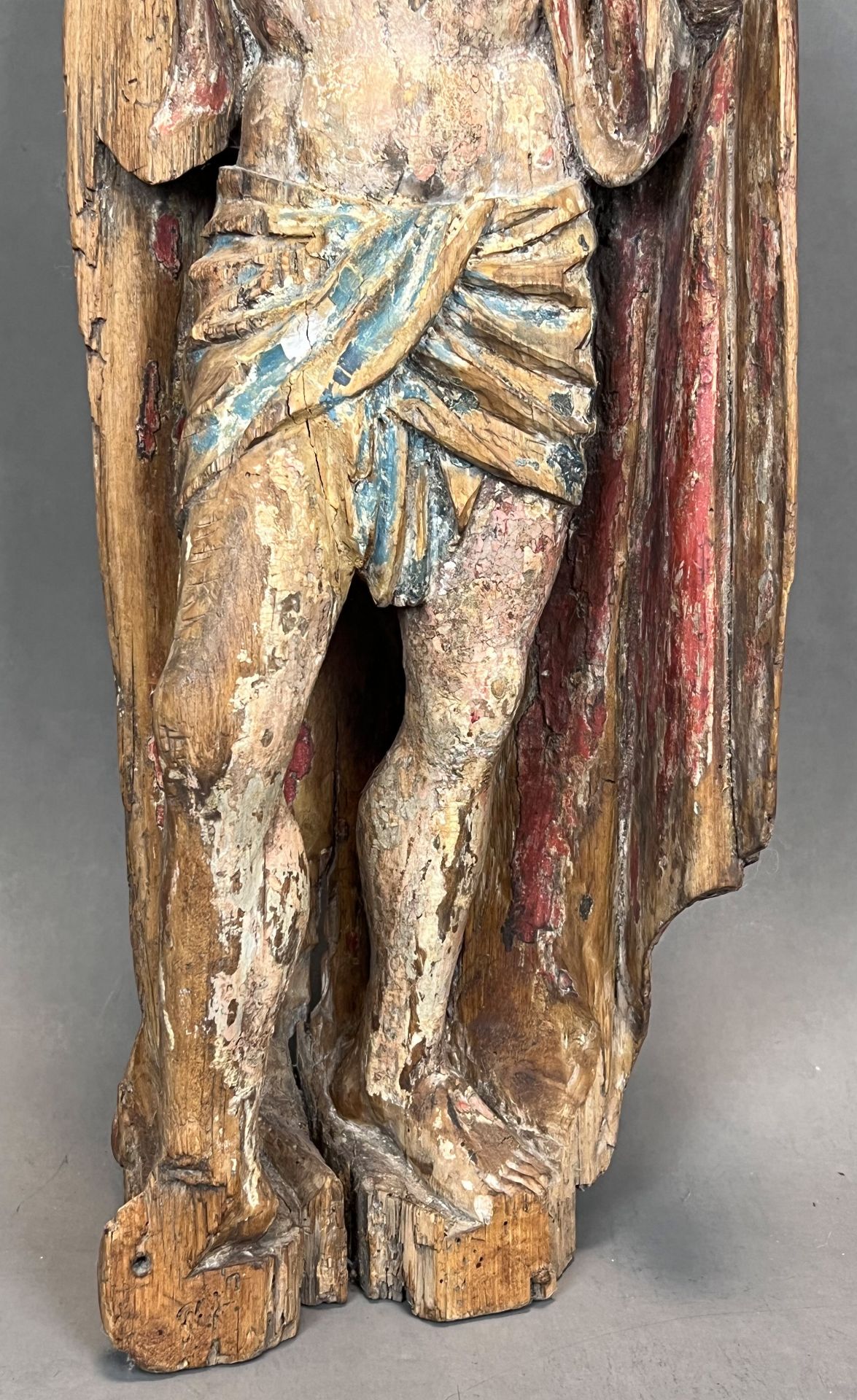 Wooden figure. Christ. Gothic style. Mid 15th century. Lower Rhine. - Image 3 of 15