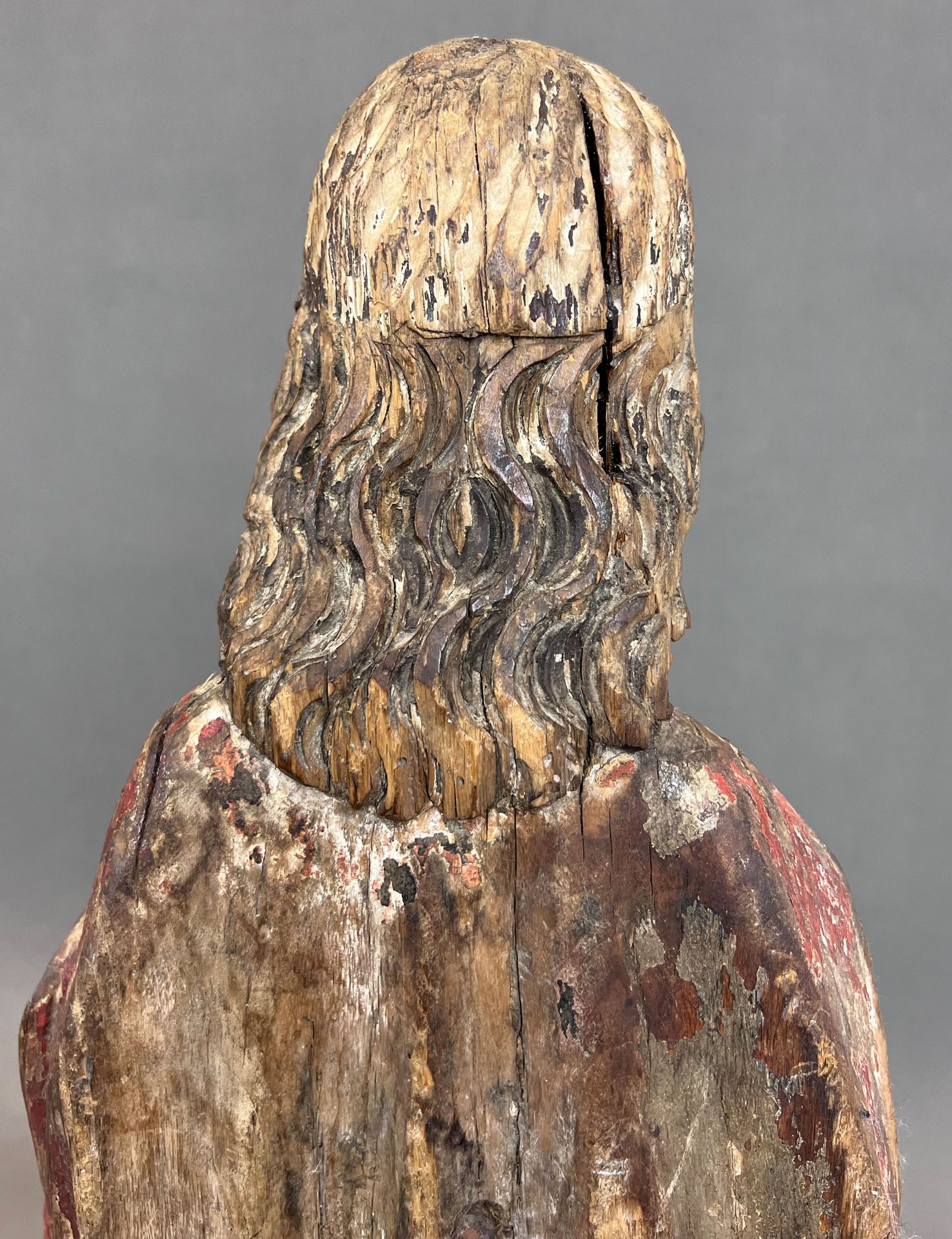 Wooden figure. Christ. Gothic style. Mid 15th century. Lower Rhine. - Image 6 of 15