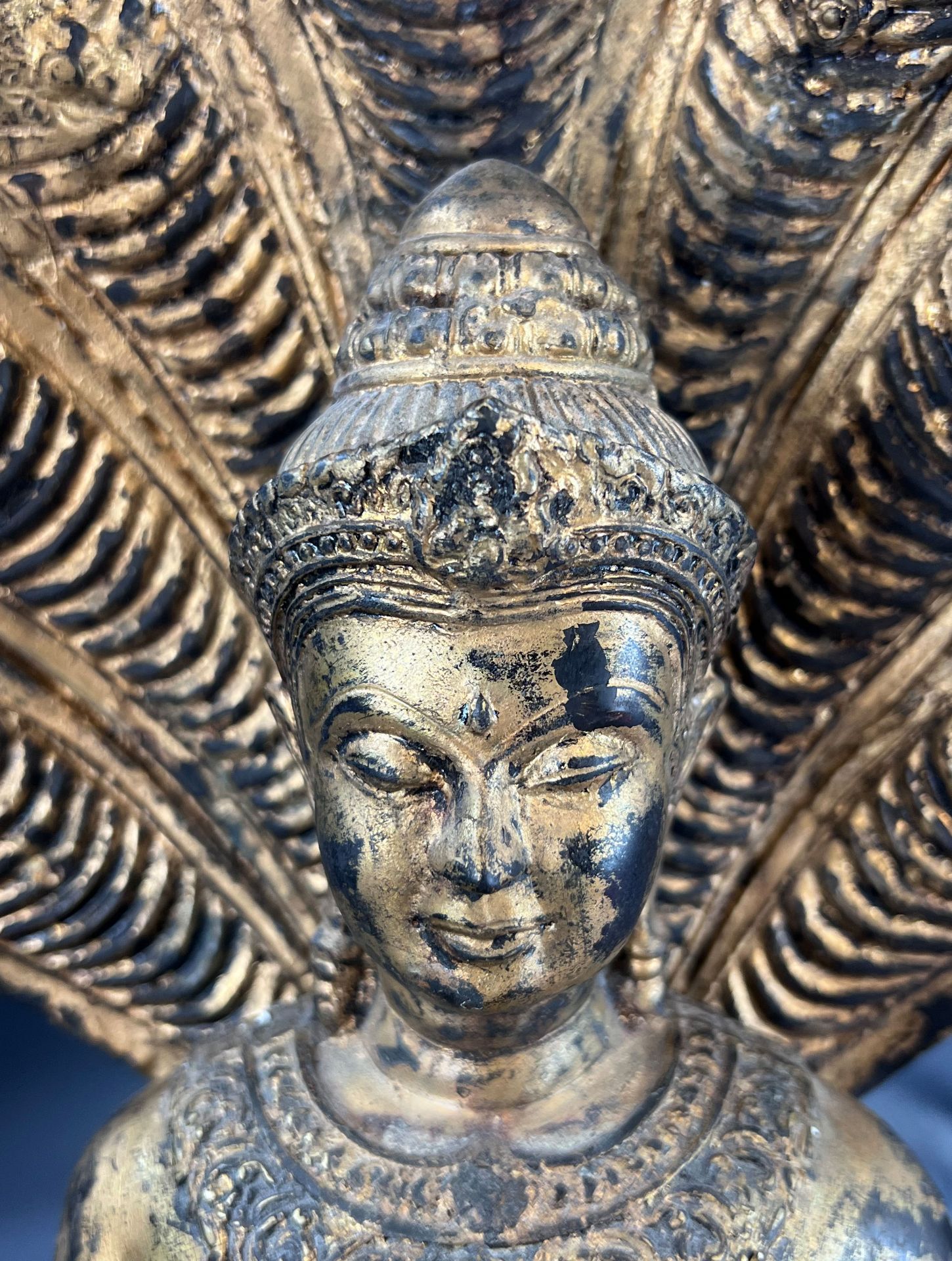 Naga Buddha. Bronzefigur. Um 1900. - Bild 10 aus 13