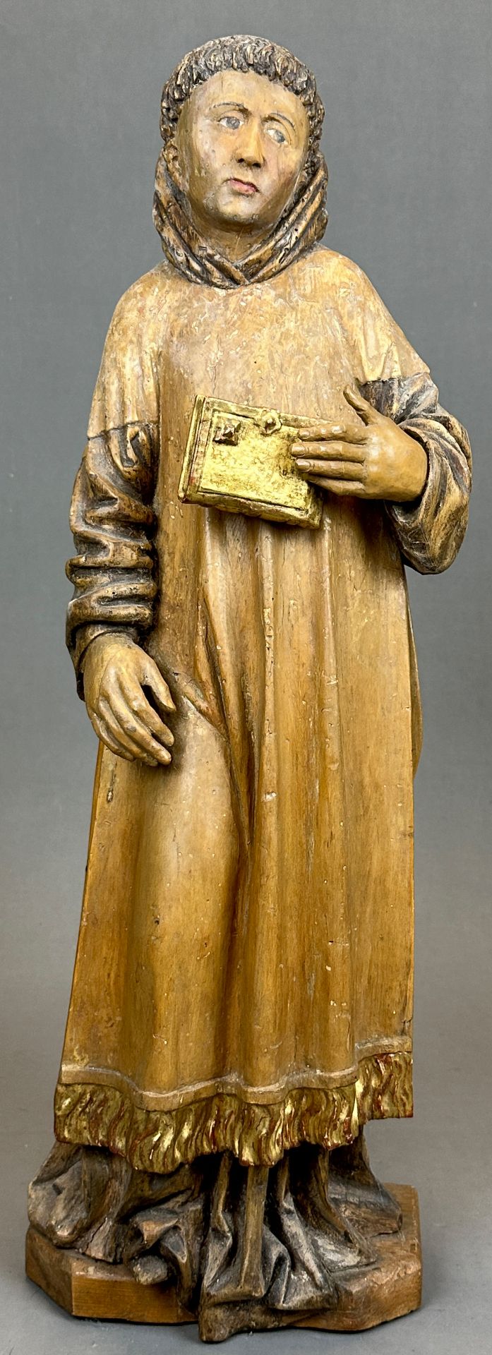 Wooden figure. Monk with book. Last third of the 17th century. South Germany.
