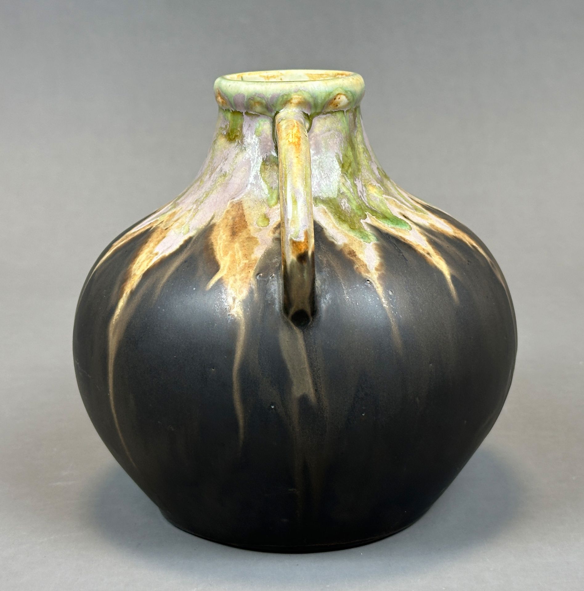 Glazed vase with handle. Art Nouveau. Around 1915. - Image 4 of 9