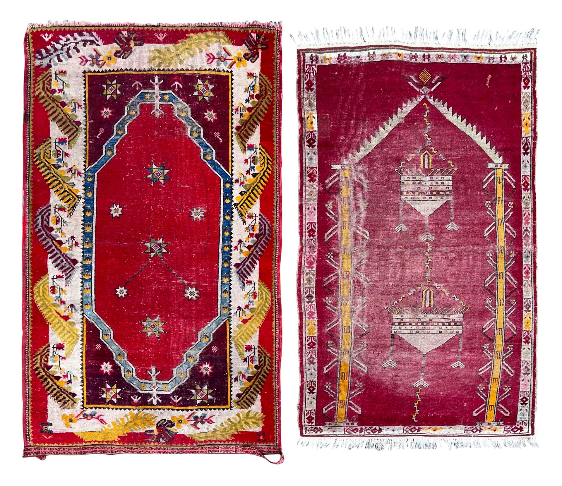 Two Anatolian village rugs. Circa 1910.