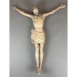 Holzfigur. Gekreuzigter Christus. 17. Jahrhundert. Süddeutschland.