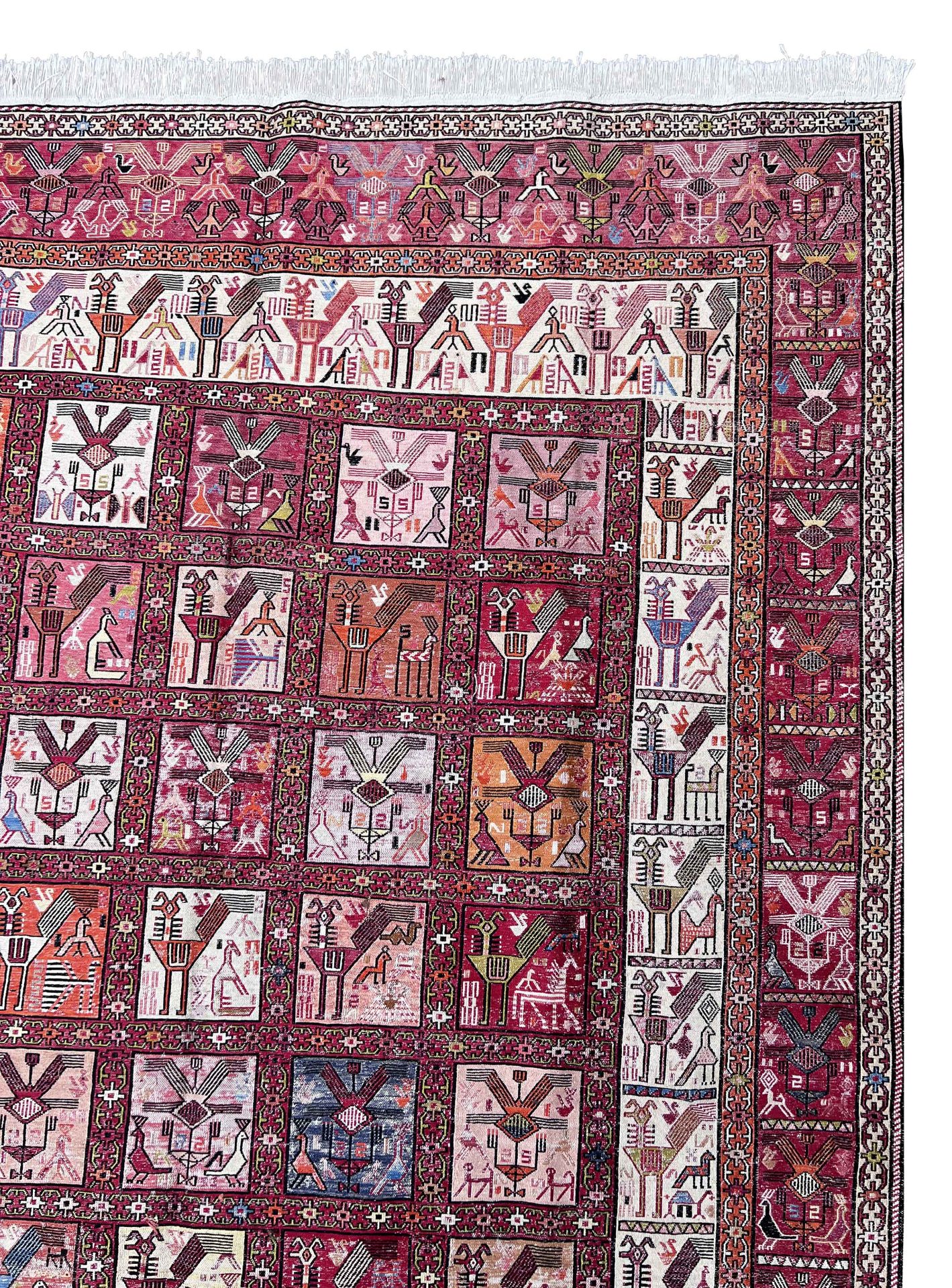 Sumakh. Silk. Oriental carpet. 2nd half of the 20th century. - Image 3 of 14