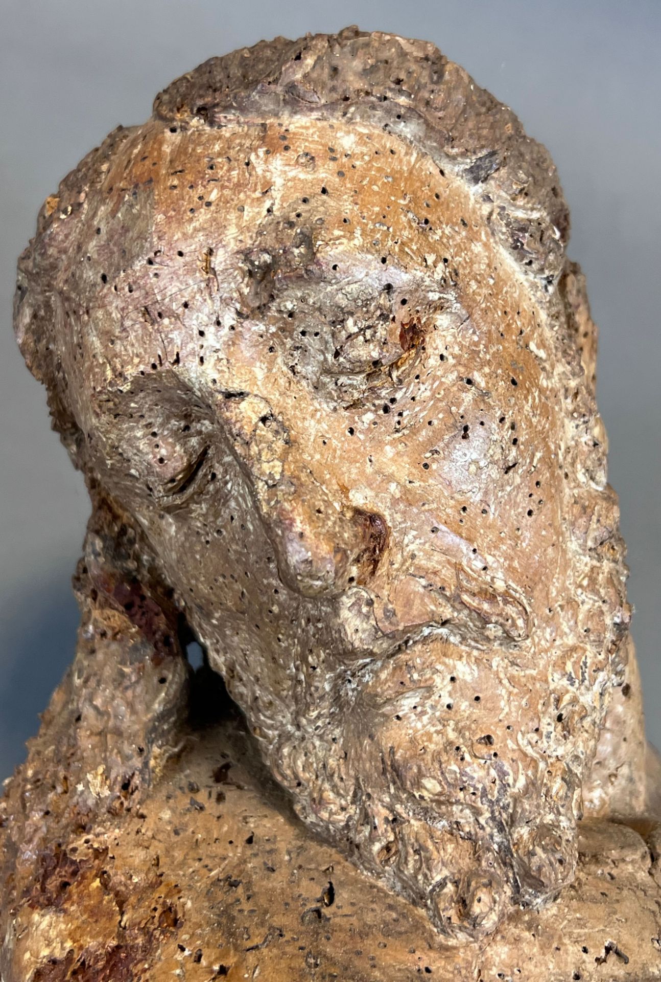 Torso des Gekreuzigten Jesus Christus. Holz. Gotik. - Bild 5 aus 15