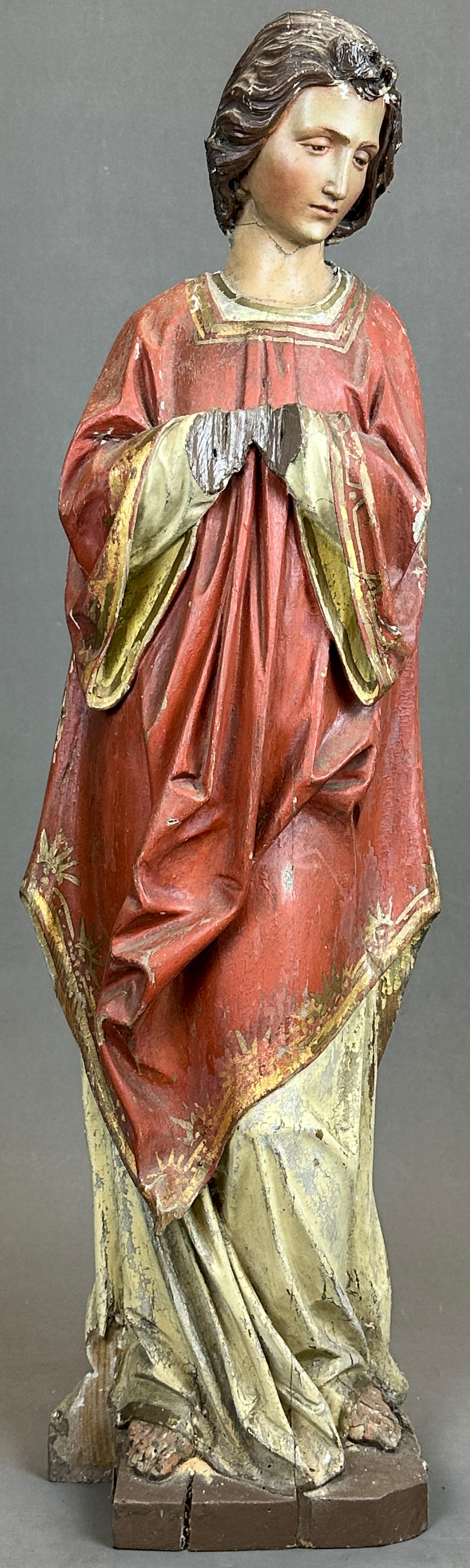 Wooden figure. St Nepomuk. 1st half of the 19th century. Germany.