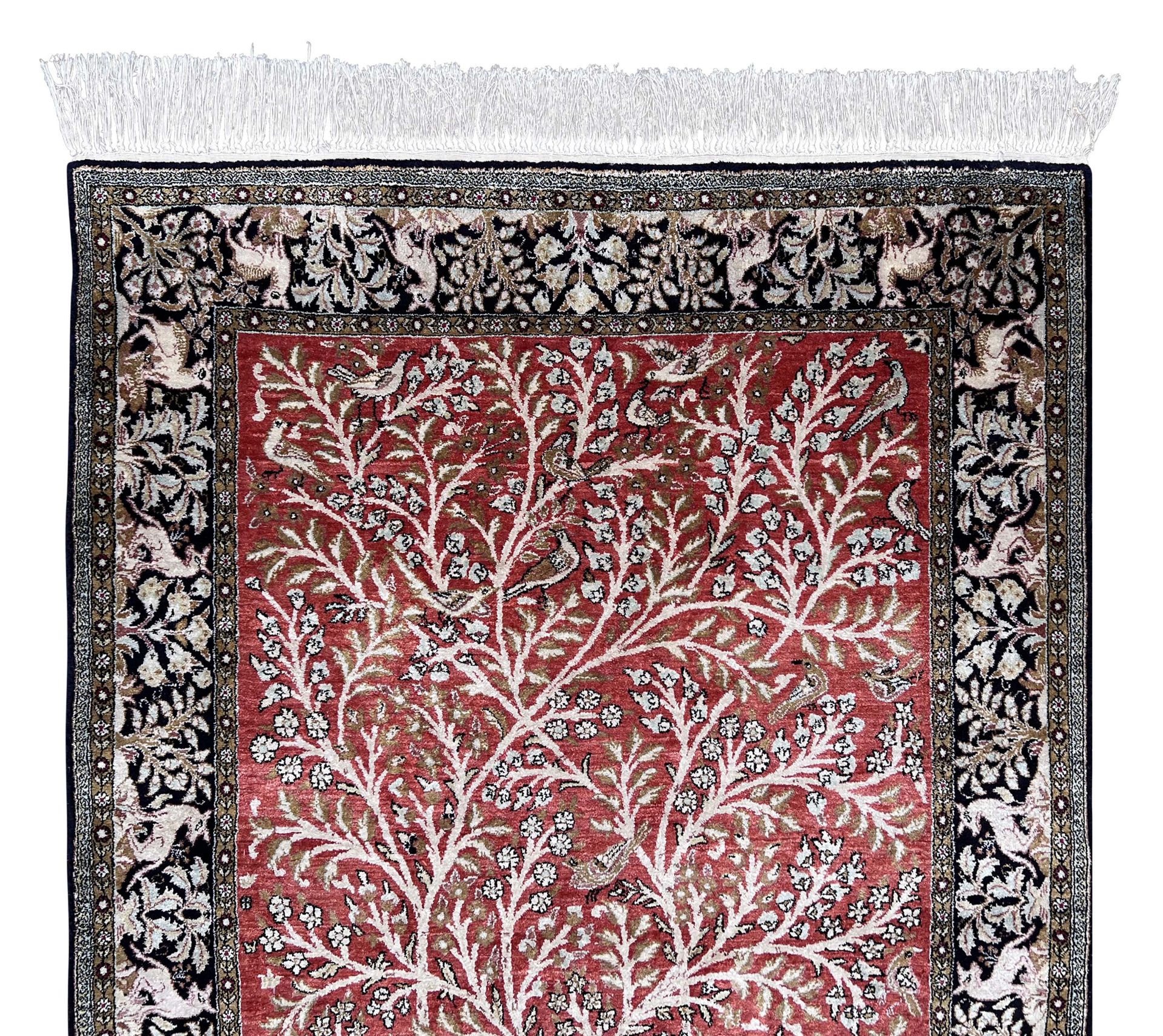 Ghom silk. Oriental carpet. Circa 1970. - Image 2 of 8