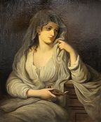 Friedrich HOLLFELDER (XIX - XX). Portrait einer Dame als Vestalin.