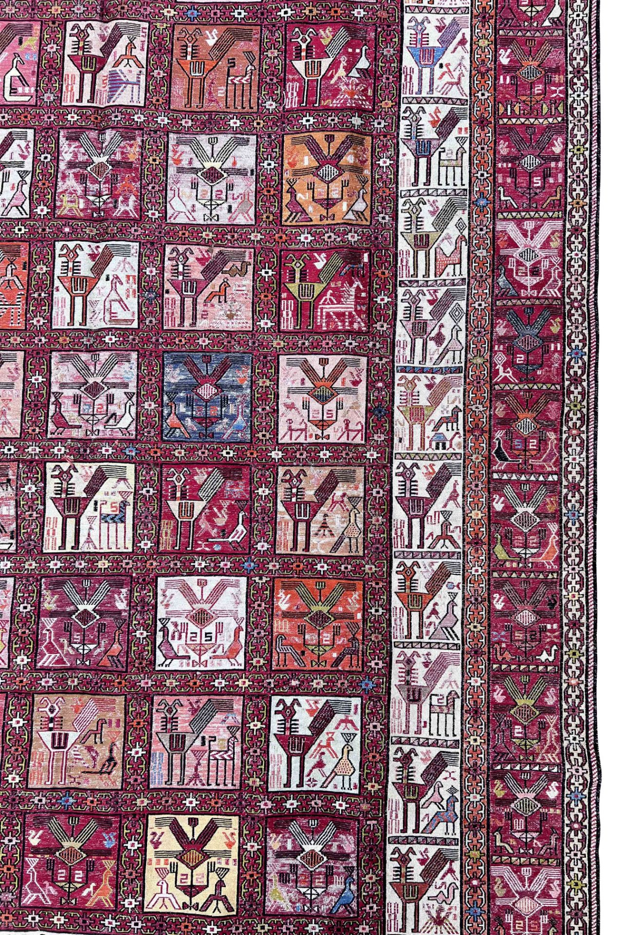 Sumakh. Silk. Oriental carpet. 2nd half of the 20th century. - Image 6 of 14