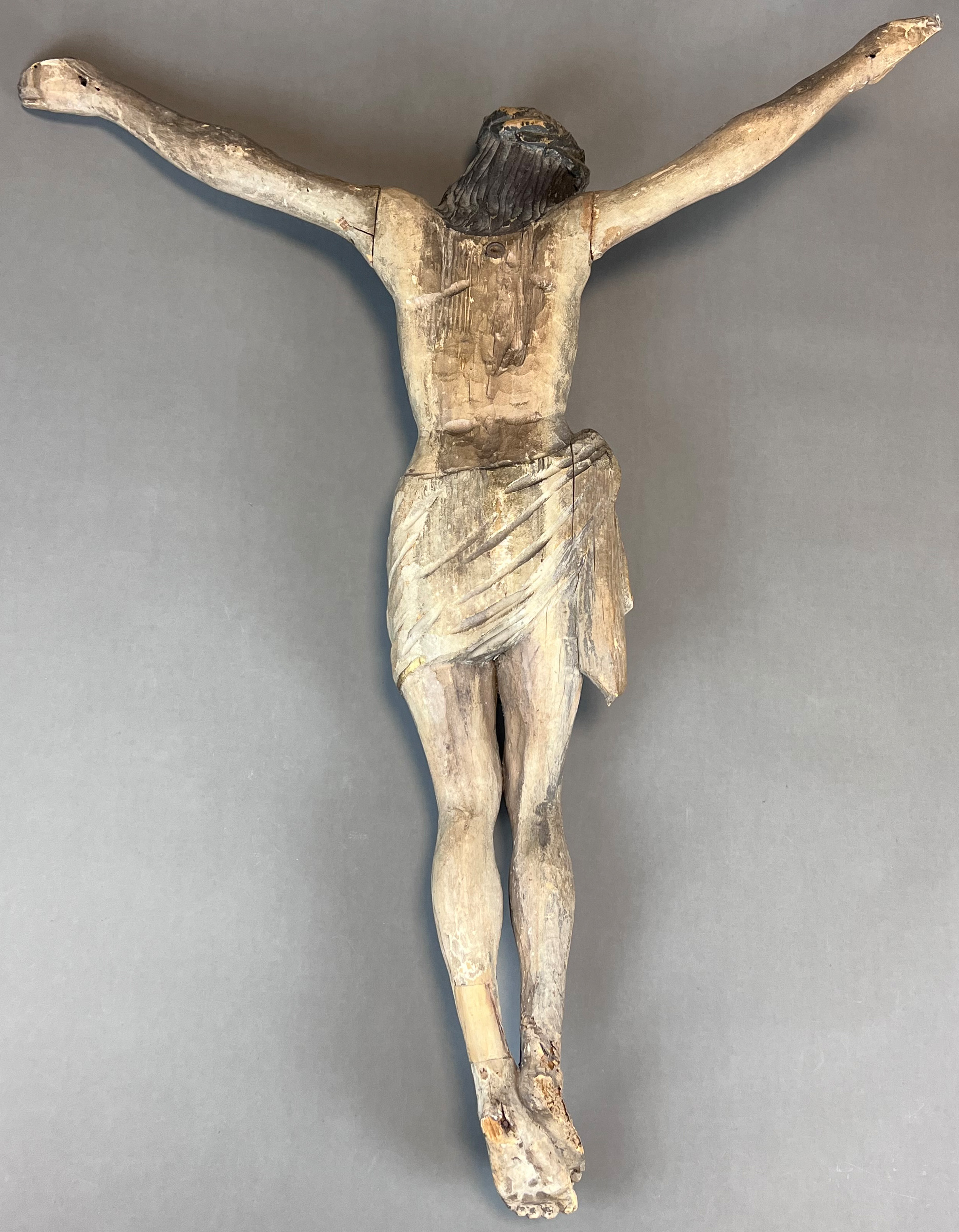 Wooden figure. Crucified Christ. 17th century. South Germany. - Image 12 of 19