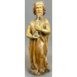 Wooden figure. St King from the Adoration. Around 1500. South Germany.