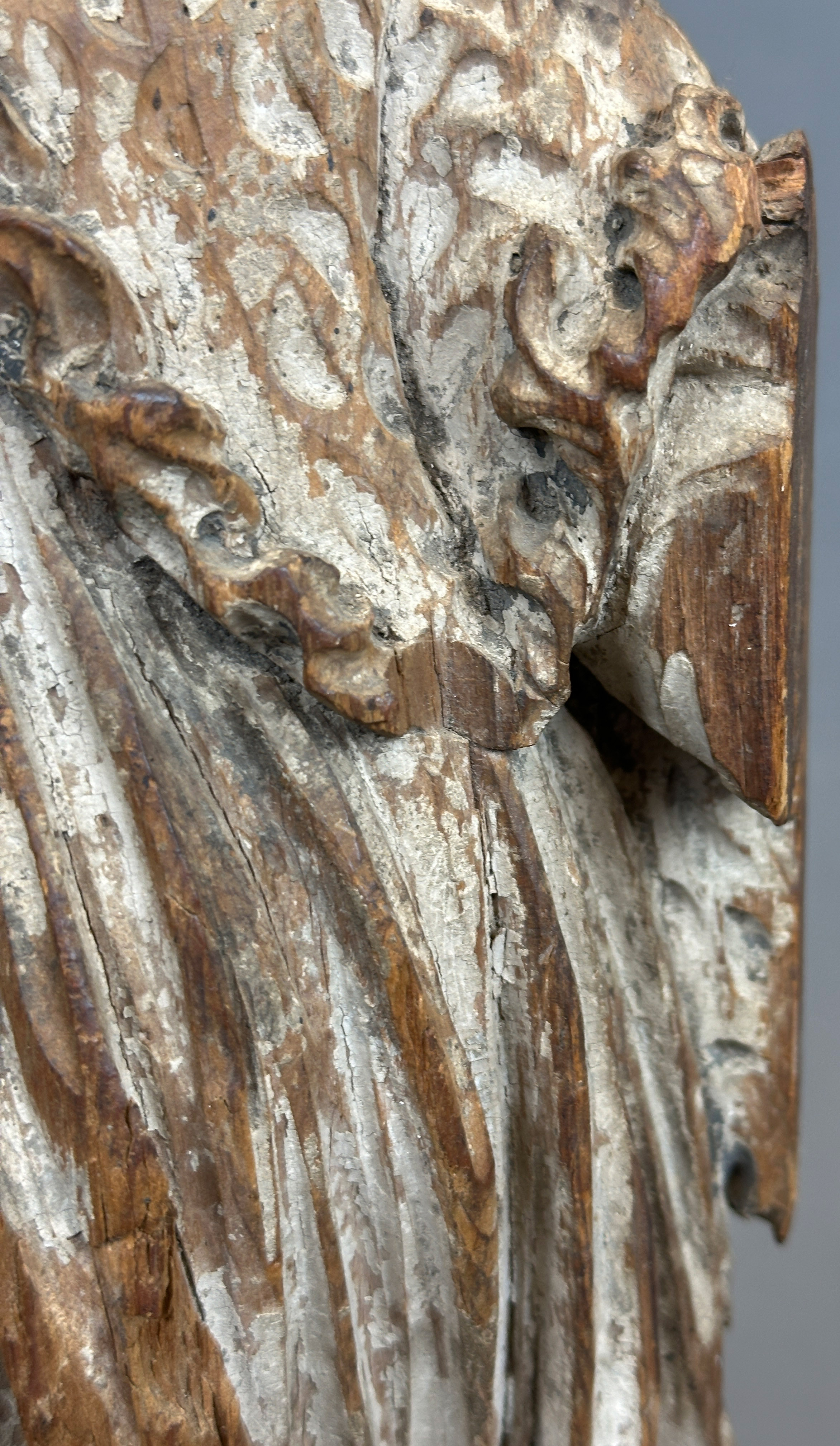 Wooden figure. St Nepomuk. Mid 16th century. Franconia. - Image 9 of 11