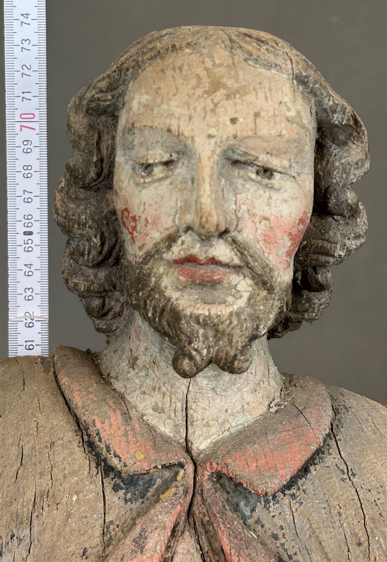 Wall figure. St Roch of Montpellier. Late Gothic. Around 1500. Ulm. - Image 11 of 11