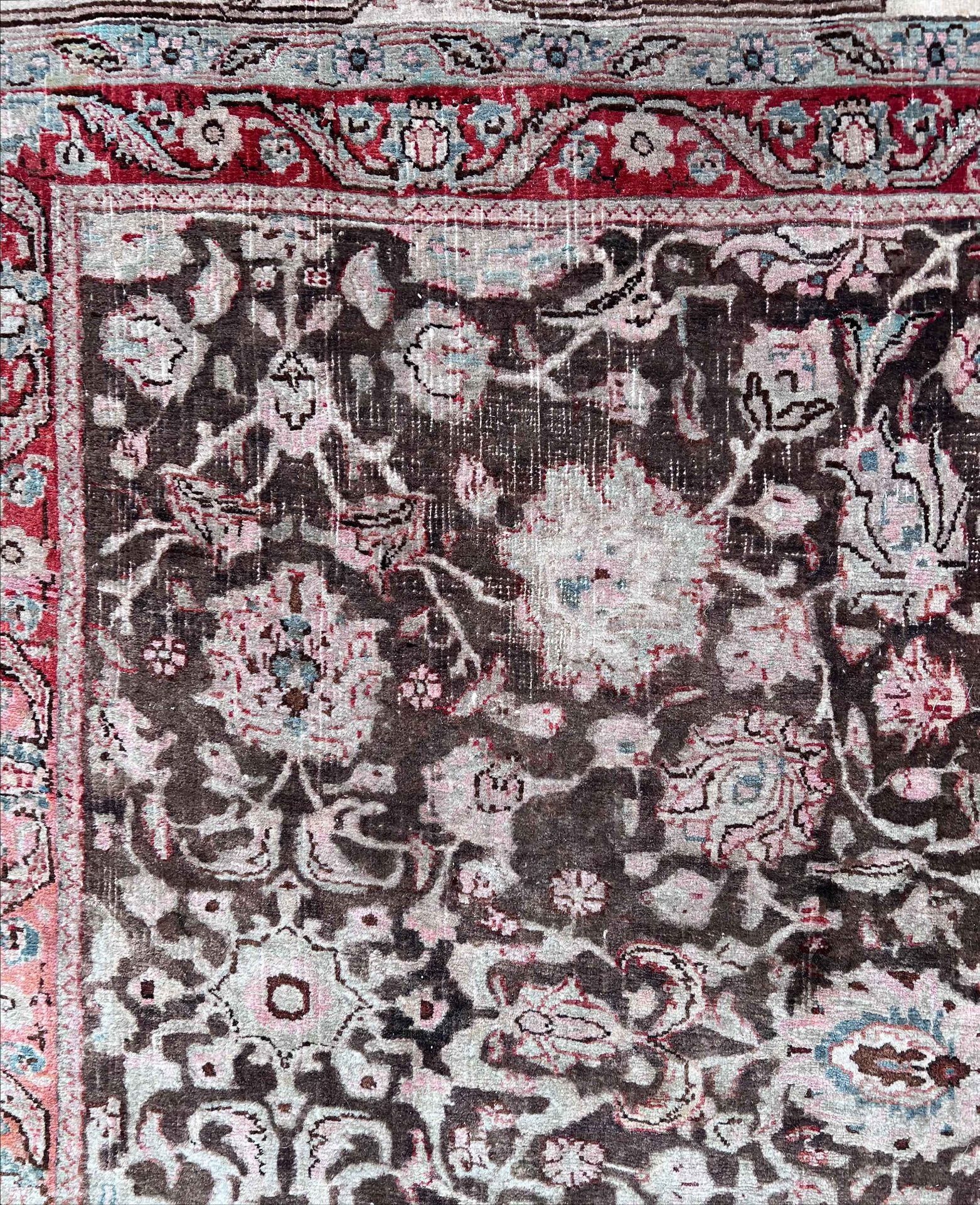 Decorative rug. Antique. Around 1900. - Image 11 of 19