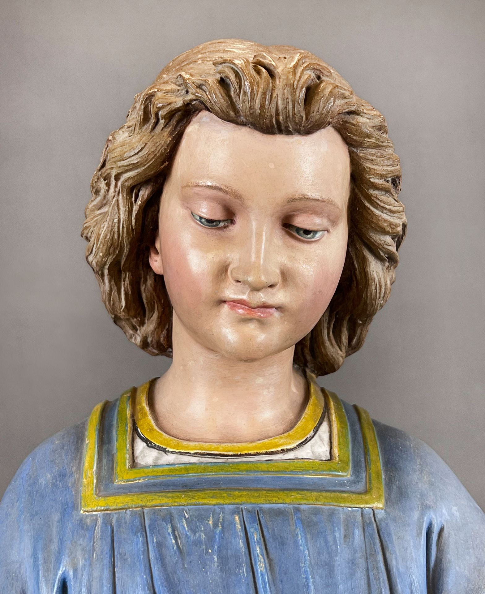 Figure of a saint. Nazarene. Circa 1900. Probably Italy. - Image 9 of 14