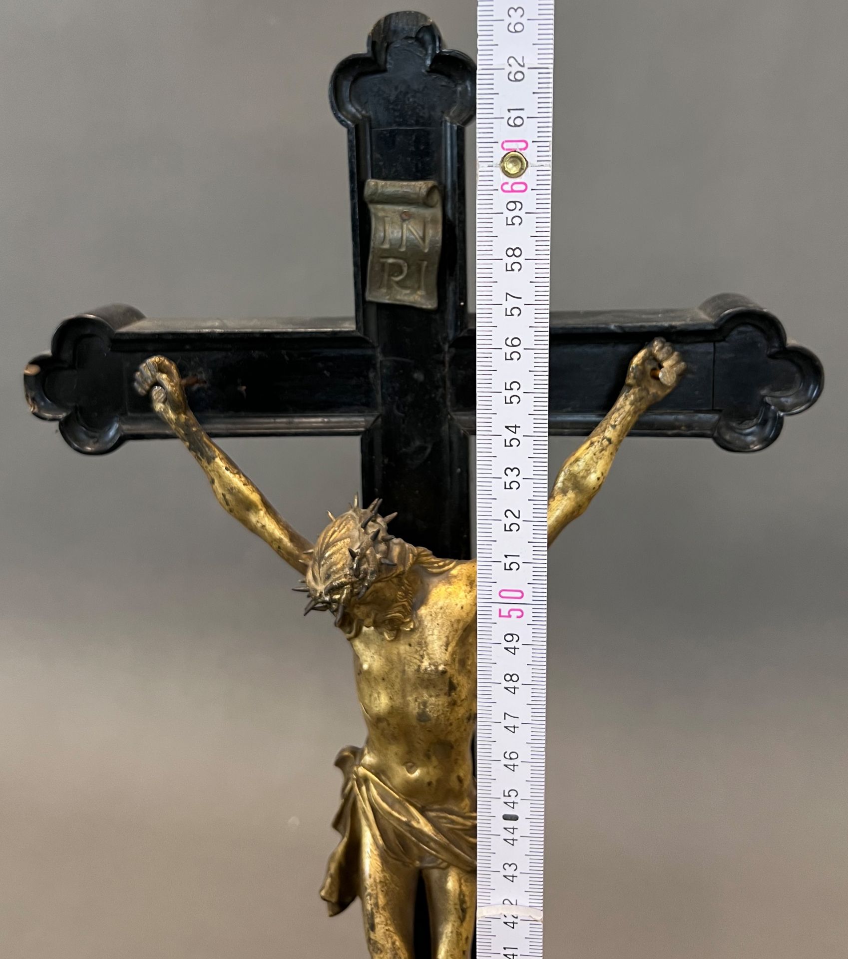 Standing cross. Altar cross. 19th century. Germany. - Image 12 of 12