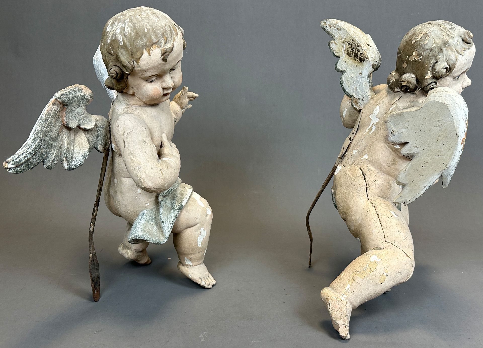 Zwei barocke Putti. Holz. - Bild 19 aus 20