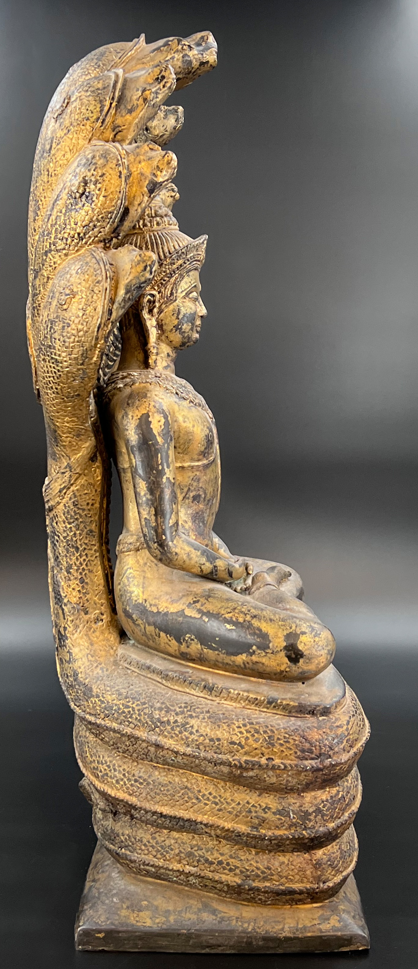 Naga Buddha. Bronze figure. Around 1900. - Image 4 of 13
