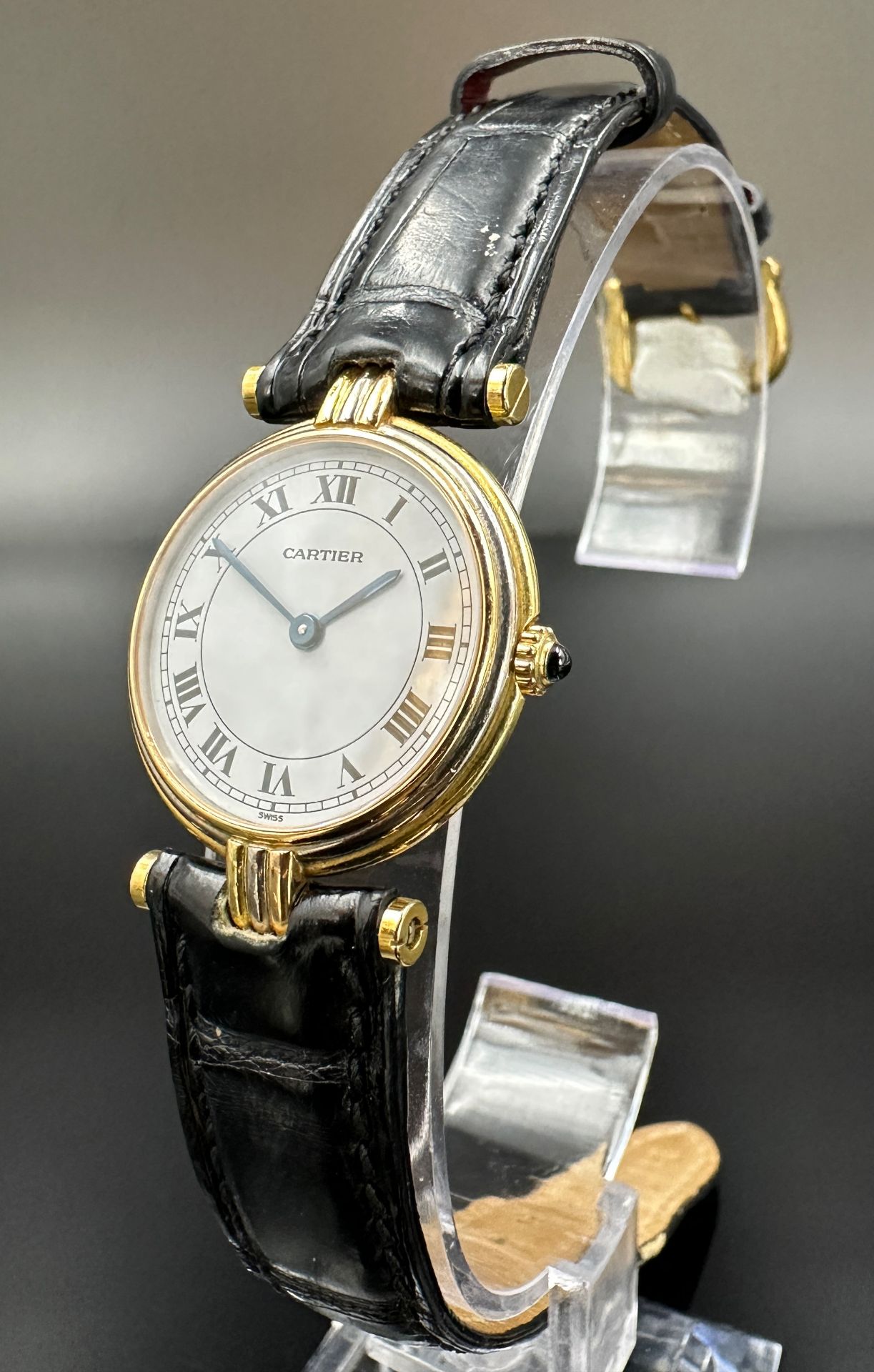 CARTIER Vendome Trintity. Damenarmbanduhr. 750 Gelbgold. Quarz. Paris. - Bild 3 aus 9