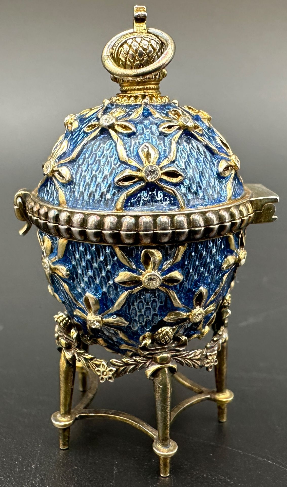 Ornamental Egg with miniature swan. 84 Zolotniki. Saint-Petersburg. Russia. 19th century. - Image 4 of 11