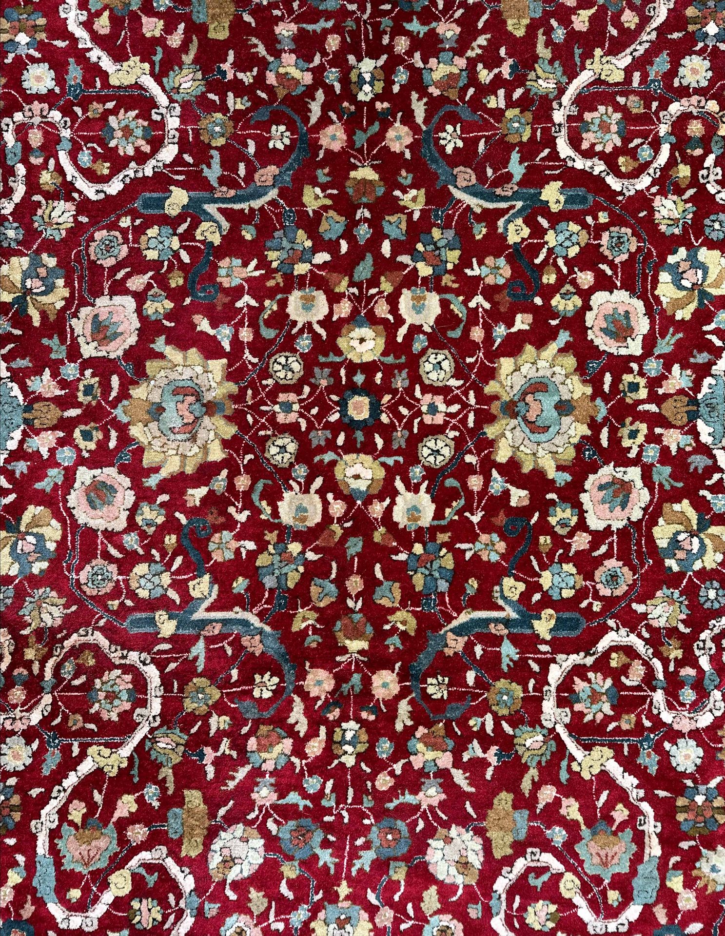 Tetex. Handmade taffeta carpet. Circa 1920. - Image 7 of 12
