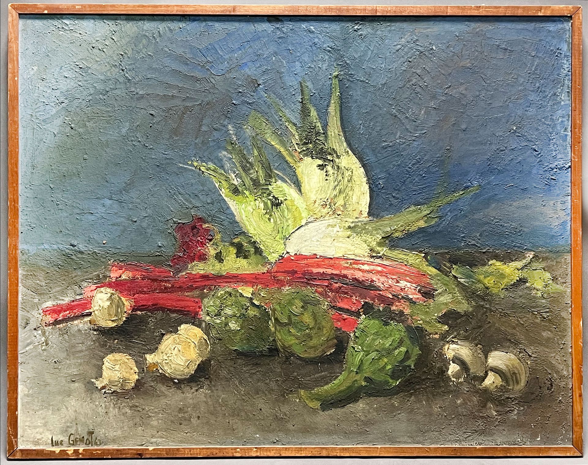 Luc GENOT (XX). Still life with vegetables. Dated 1963. - Image 2 of 9