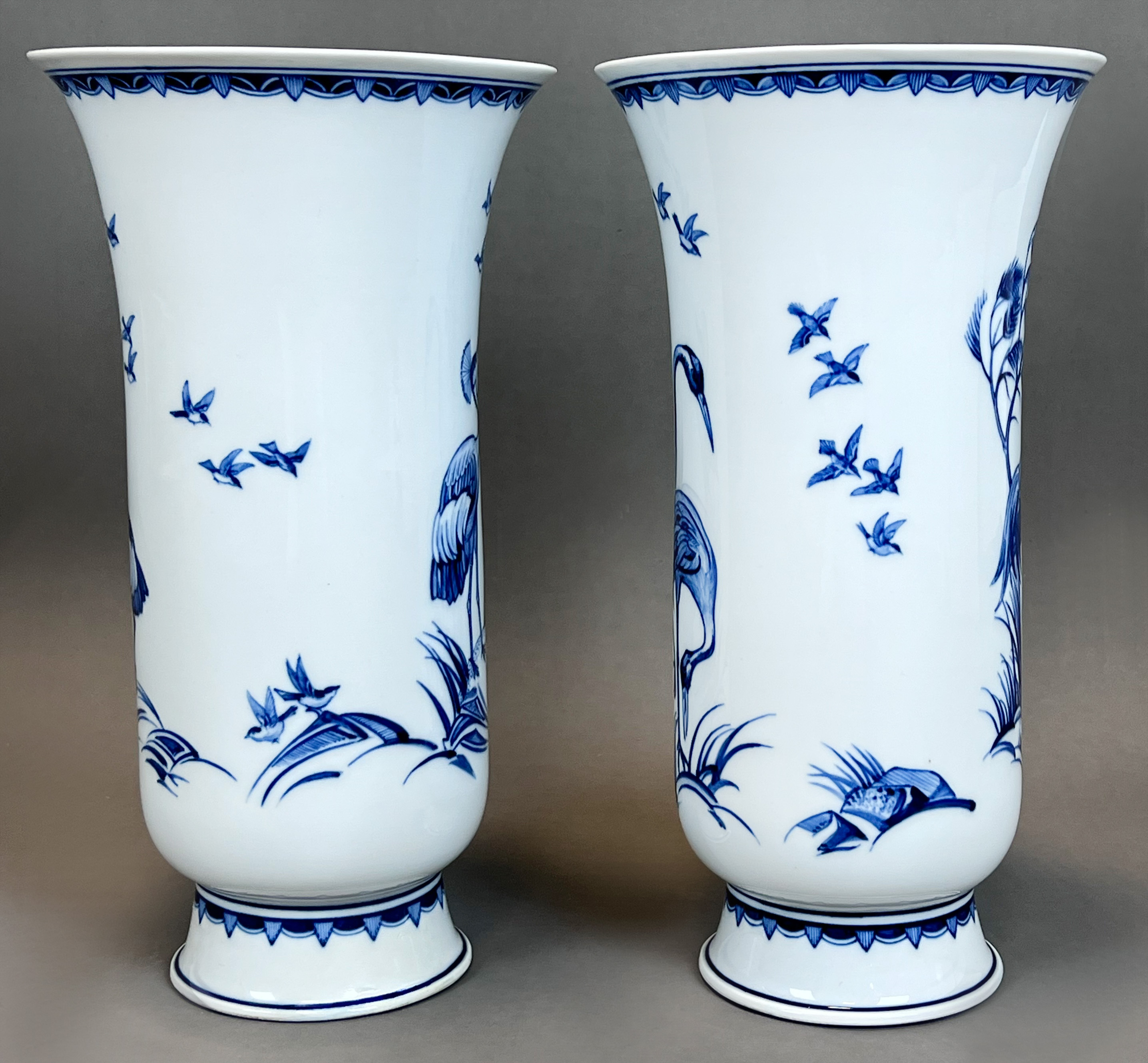 Pair of krater vases. MEISSEN. 1st choice. 20th century. - Image 2 of 12