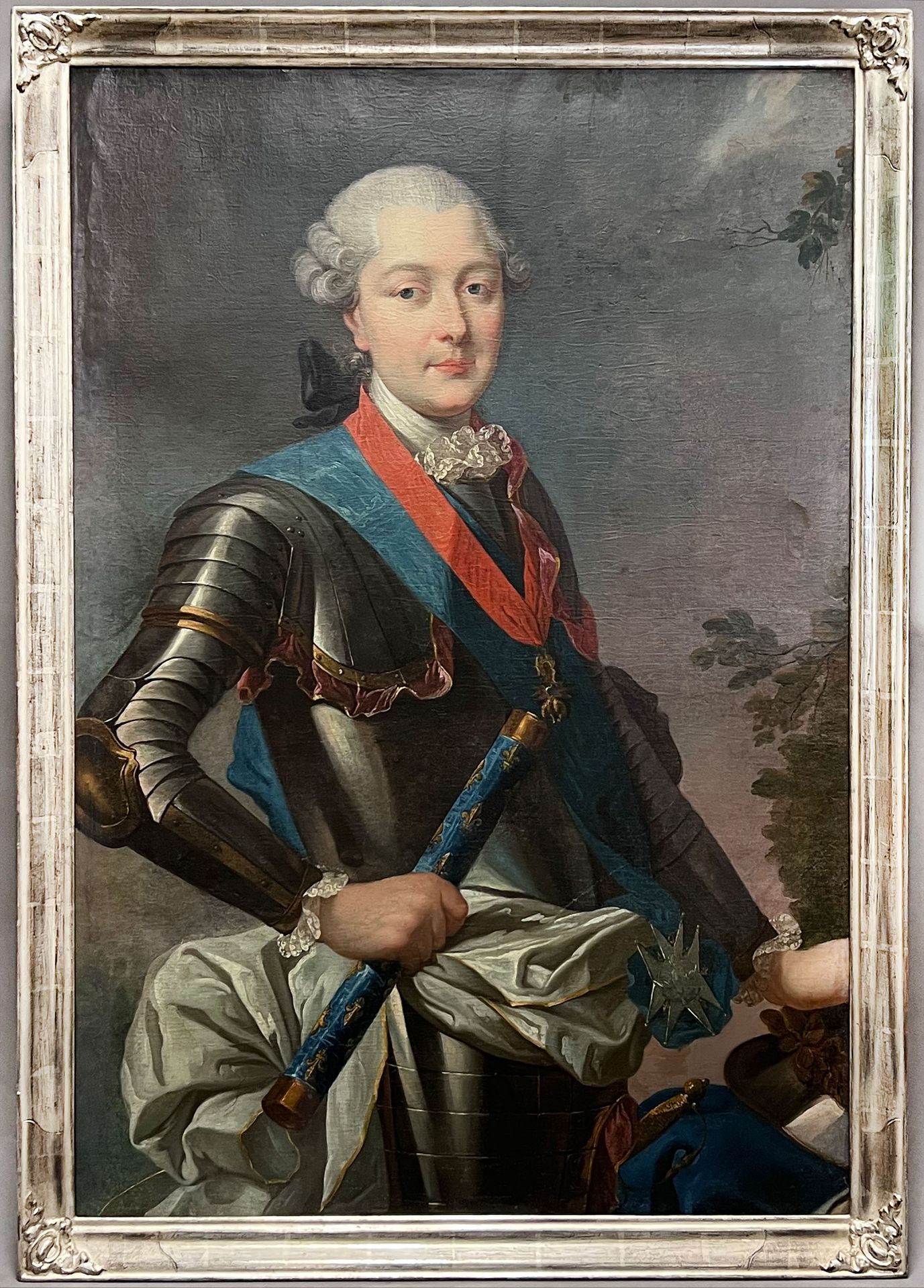 Jean-Marc NATTIER (1685 - 1766) aus dem Umkreis. Portrait von Louis Jean Marie de Bourbon. - Bild 2 aus 23