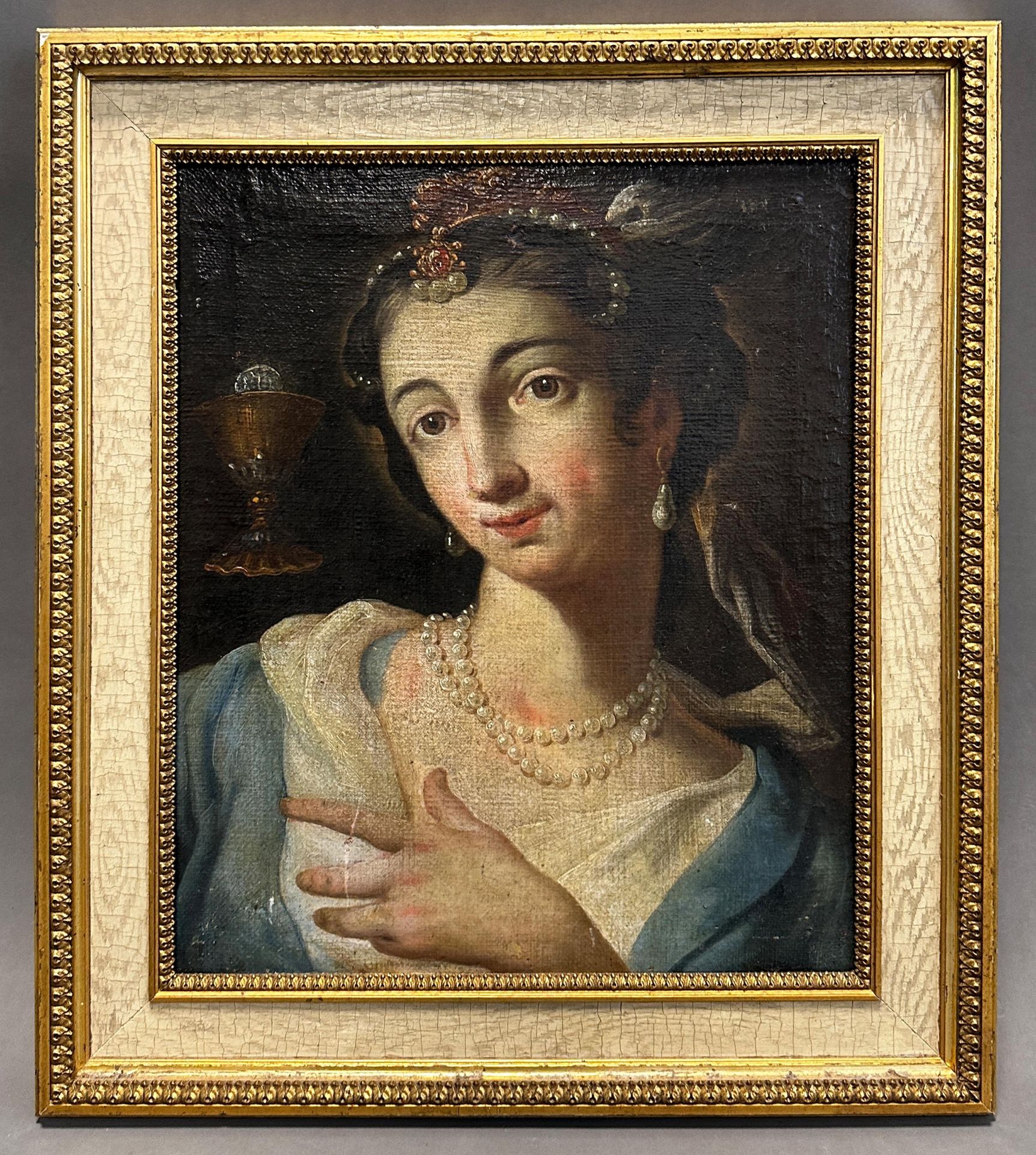 UNSIGNIERT (XVIII). Portrait der Hl. Barbara von Nikomedien. - Bild 2 aus 12