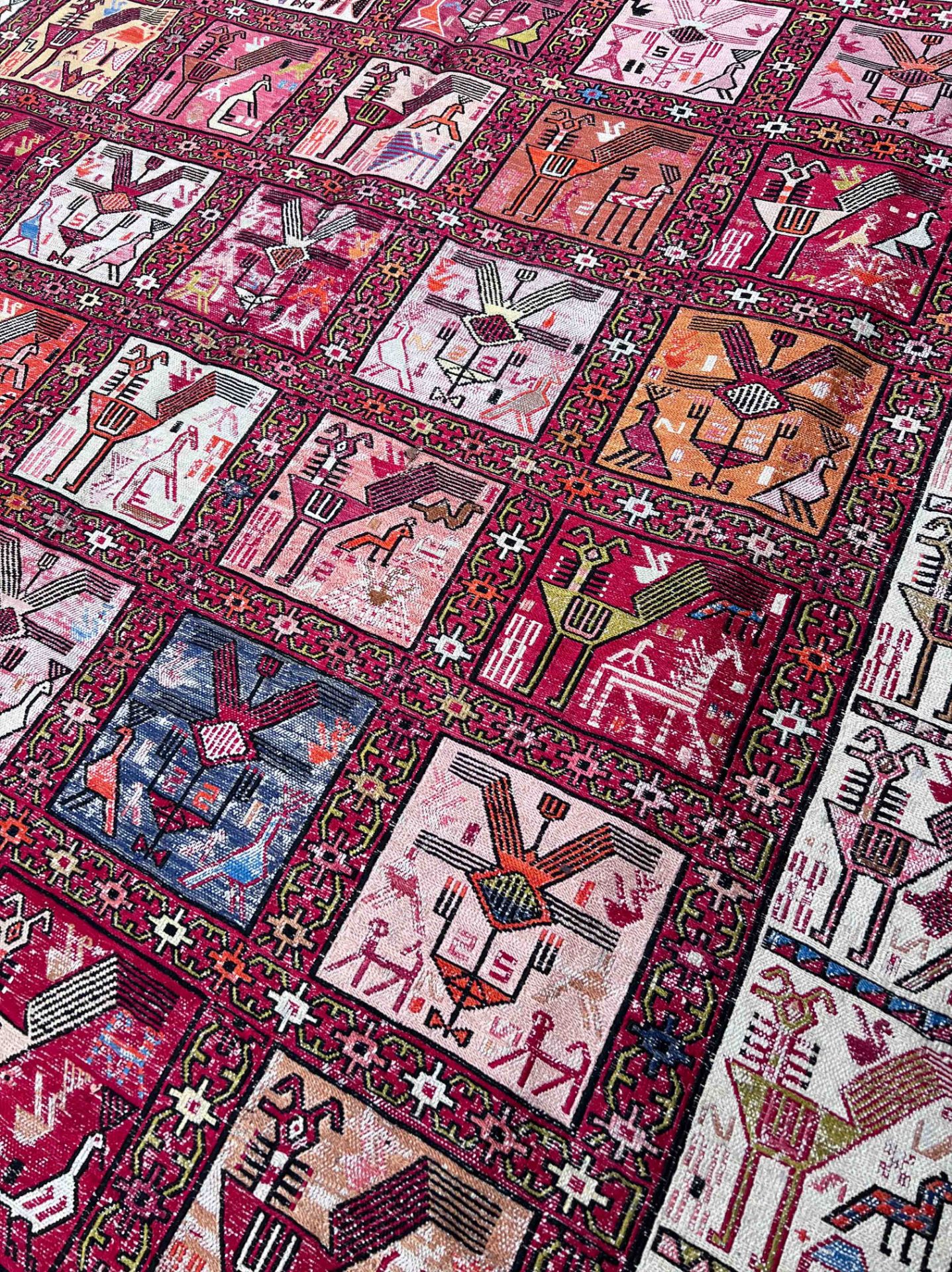 Sumakh. Silk. Oriental carpet. 2nd half of the 20th century. - Image 11 of 14