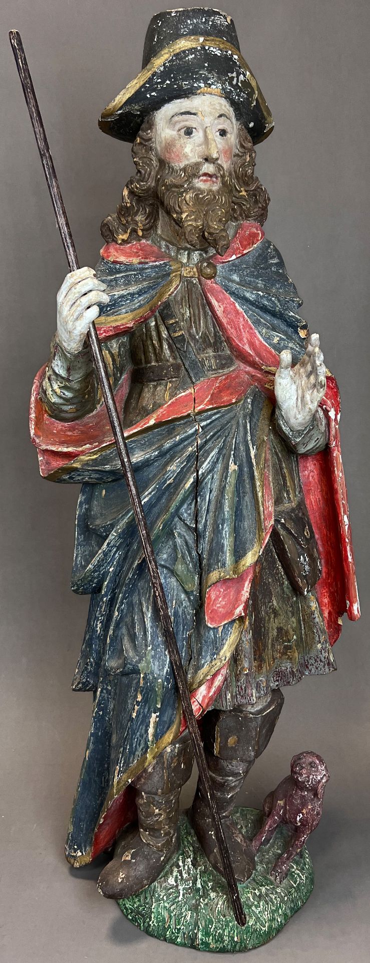 Holzfigur. Hl. Petrus Claver Apostel der Neger. 17. Jahrhundert. Flämisch-Brabant.