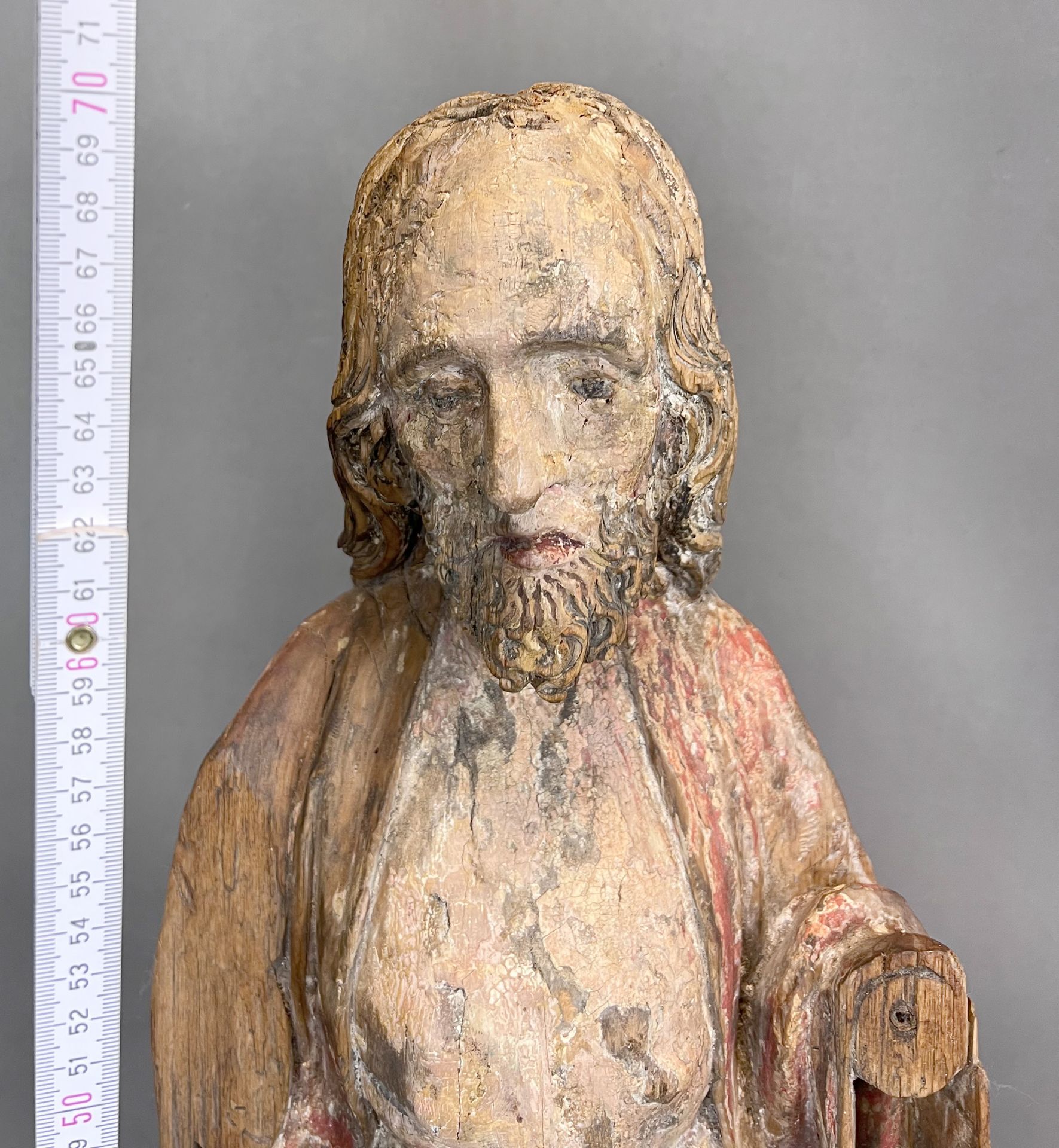 Holzfigur. Christus. Gotik. Mitte 15. Jahrhundert. Niederrhein. - Bild 13 aus 15
