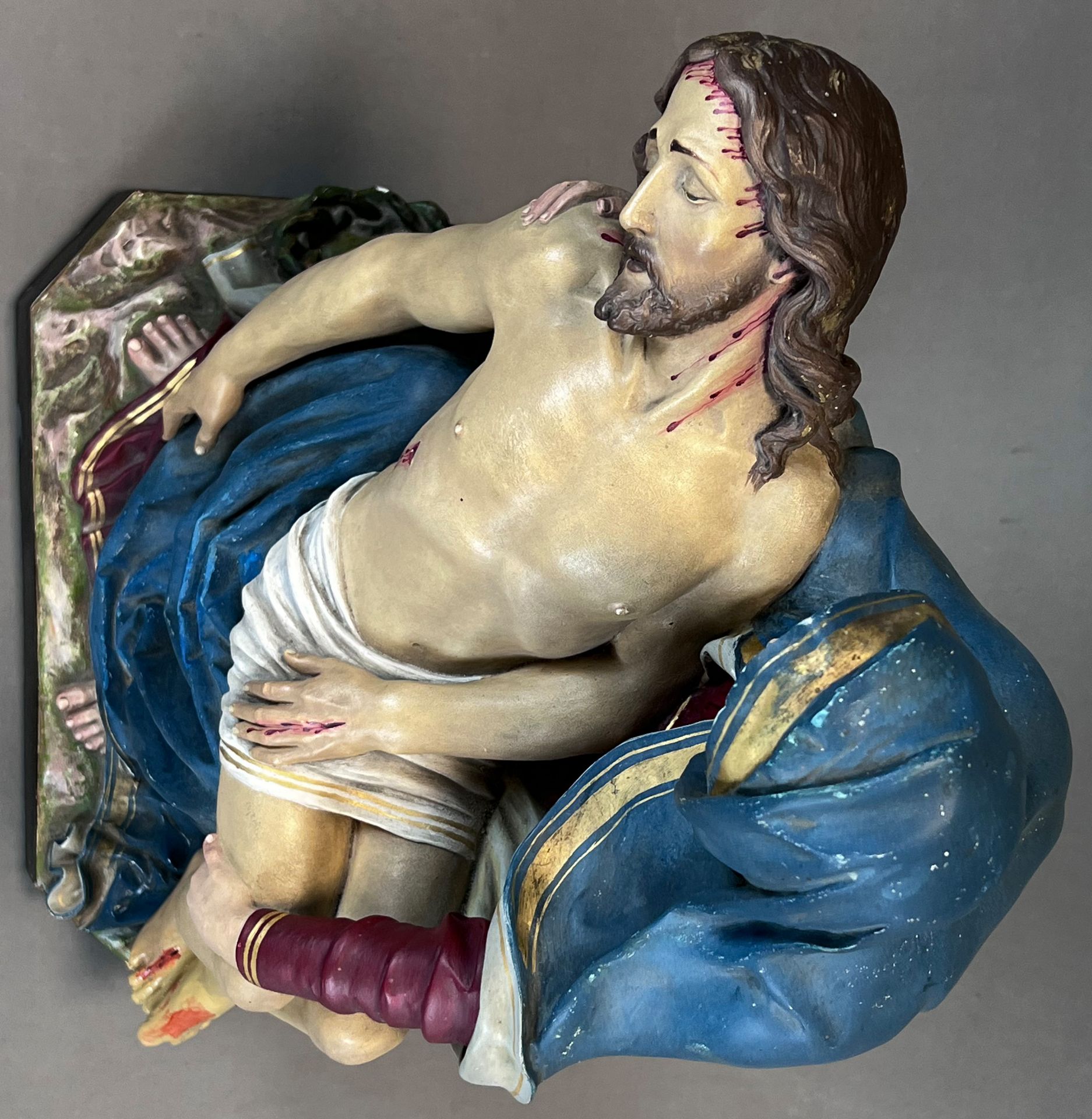 Heiligenfigur. Pietà. Nazarener. 1908. Italien. - Bild 6 aus 13