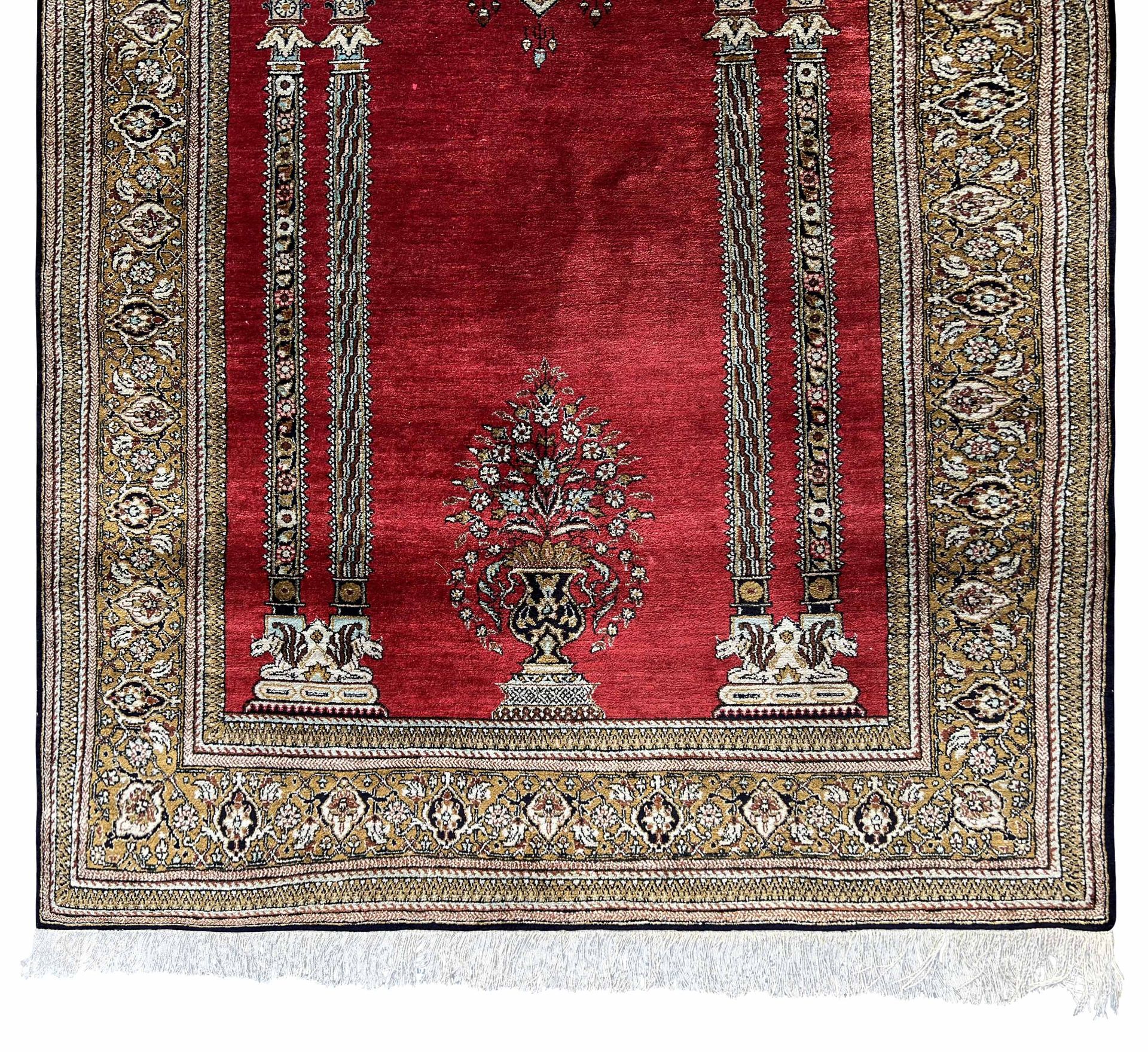 Ghom. Prayer rug. Circa 1960. - Image 3 of 9