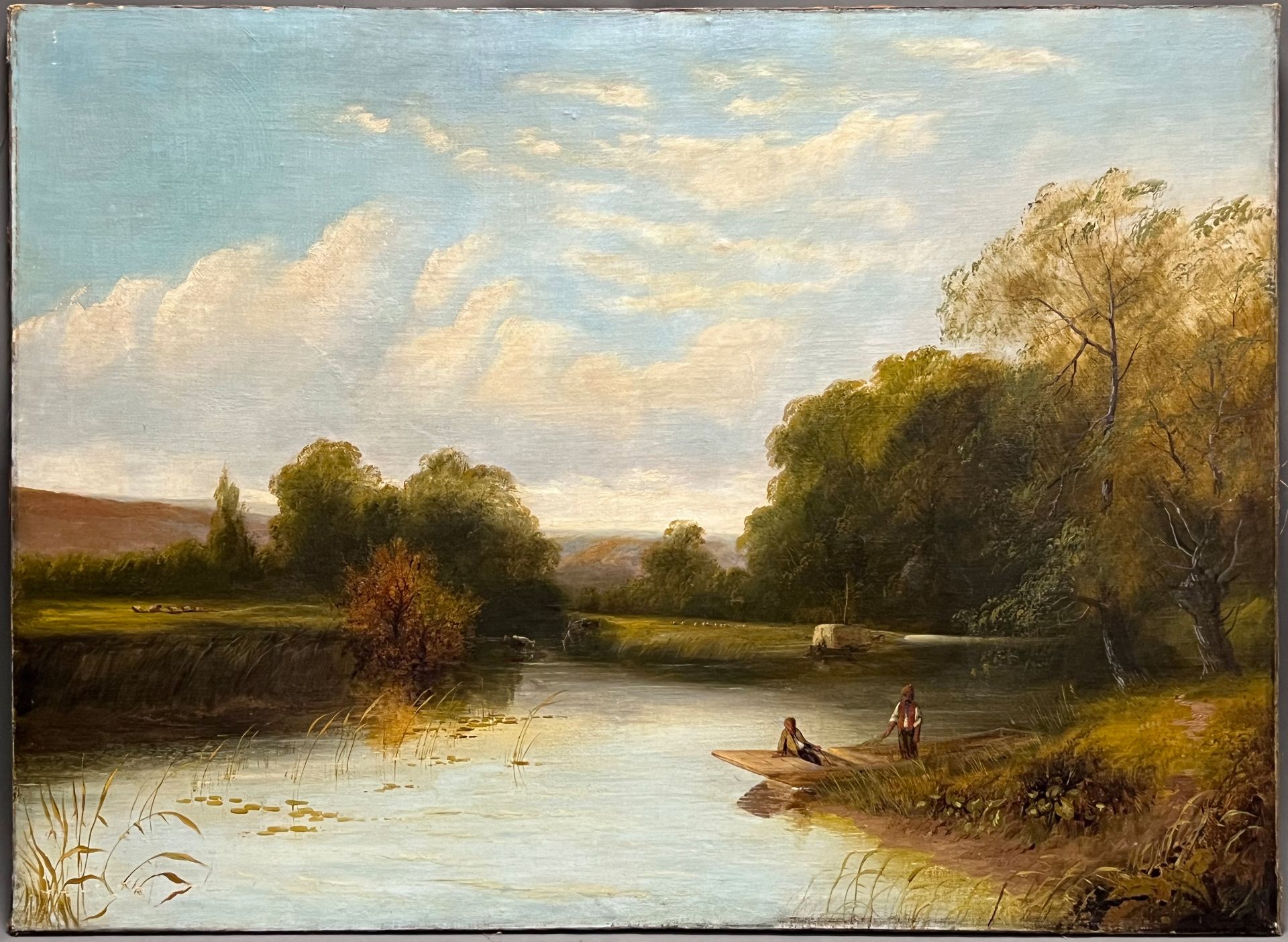 James GARLAND (1846 - 1944). "On the Thames at Medenham". Datiert 1880. - Bild 2 aus 16