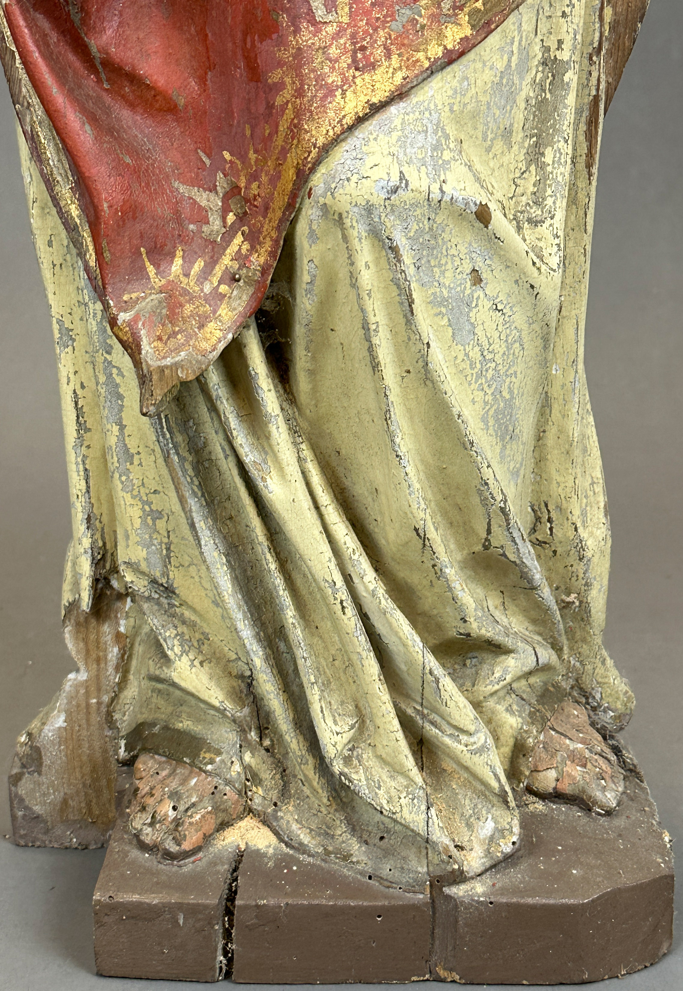 Wooden figure. St Nepomuk. 1st half of the 19th century. Germany. - Image 11 of 13