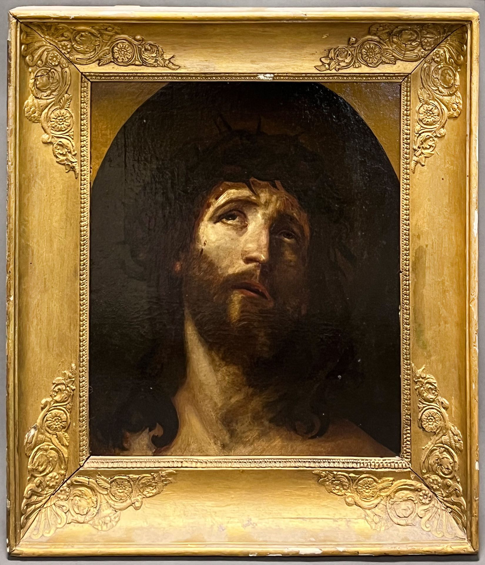 Guido RENI (1575 - 1642) Copy after. "Christ with crown of thorns". - Image 2 of 9
