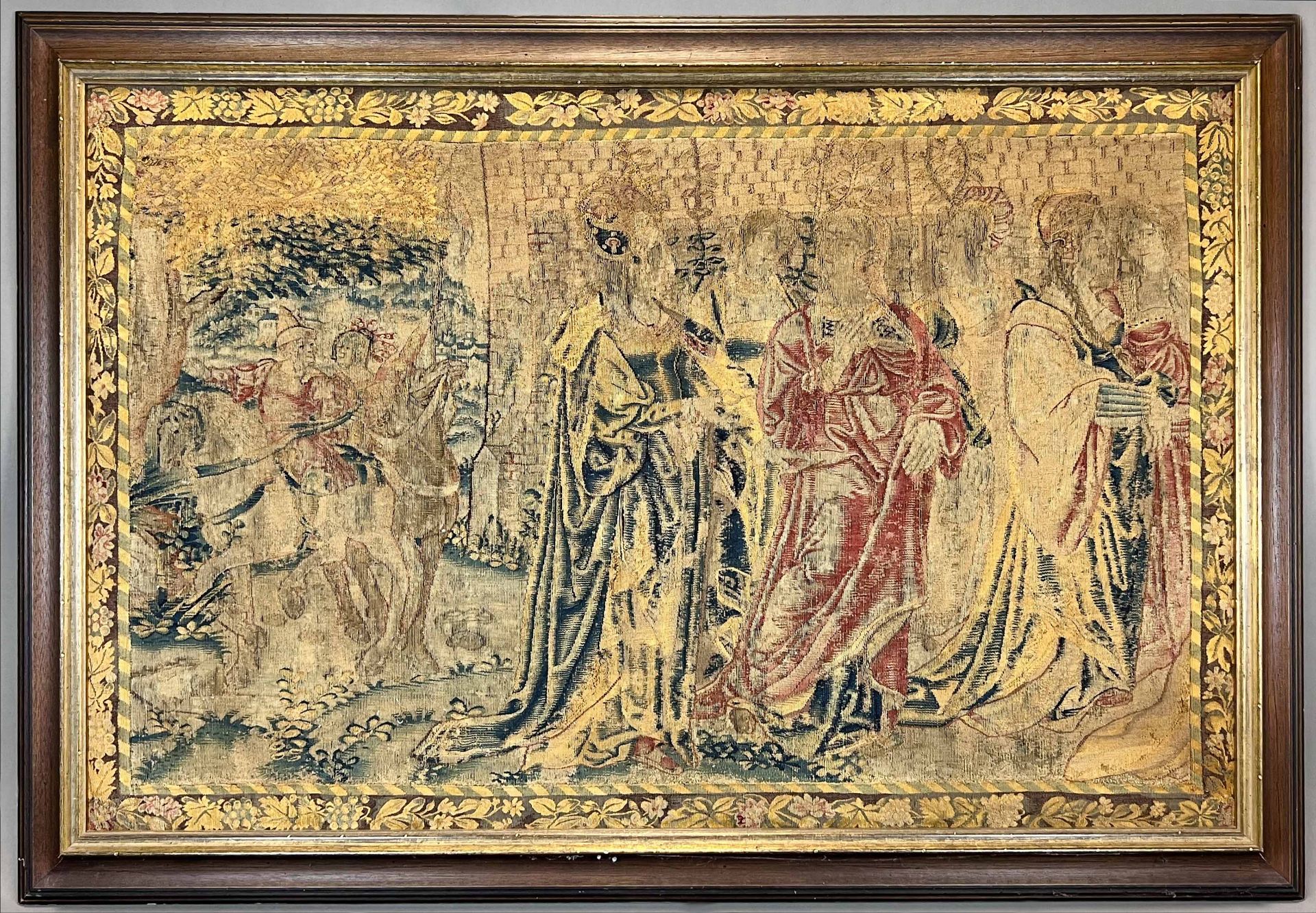 Tapestry. Southern Europe. Around 1900, after a medieval model. - Image 2 of 16