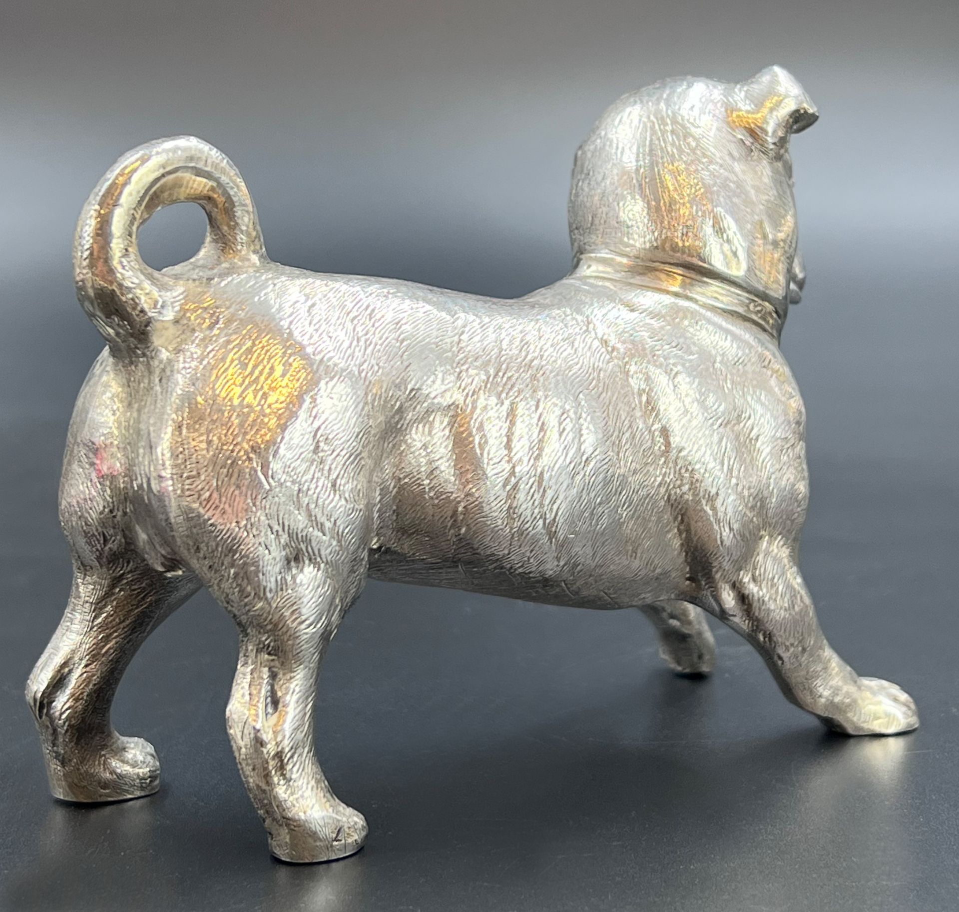 Fine silver bulldog. 925 Sterling silver. 20th century. - Image 3 of 10