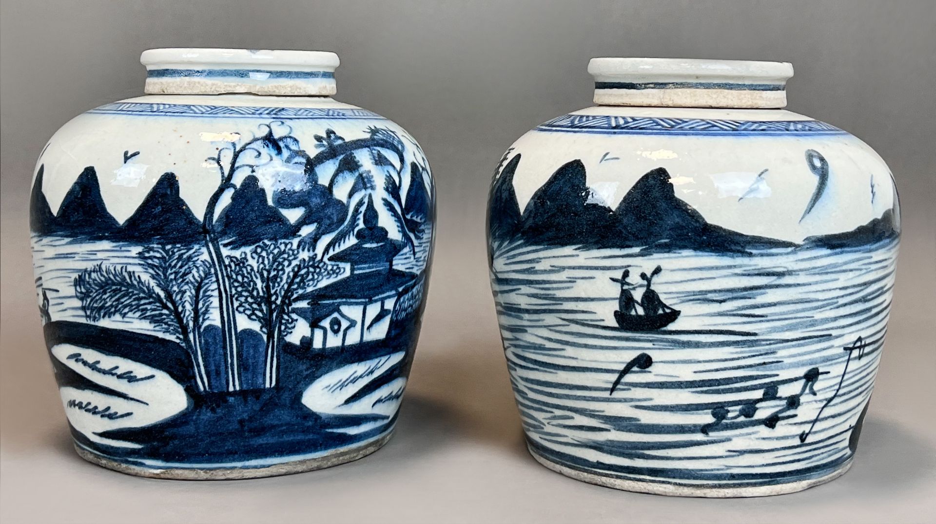 Two large ginger pots. China. 19th century. - Image 3 of 15